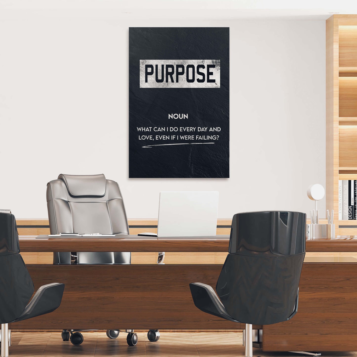 Purpose Meaning Wall Art | Inspirational Wall Art Motivational Wall Art Quotes Office Art | Impaktiv Exclusive Canvas Art Portrait