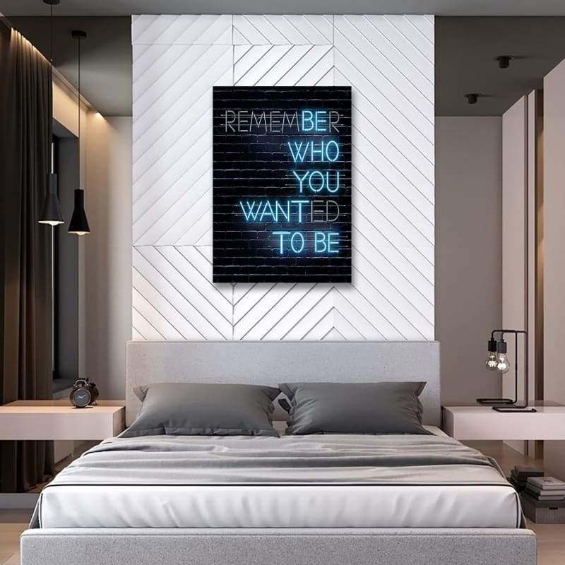 Remember Wall Art | Inspirational Wall Art Motivational Wall Art Quotes Office Art | Impaktiv Exclusive Canvas Art Portrait