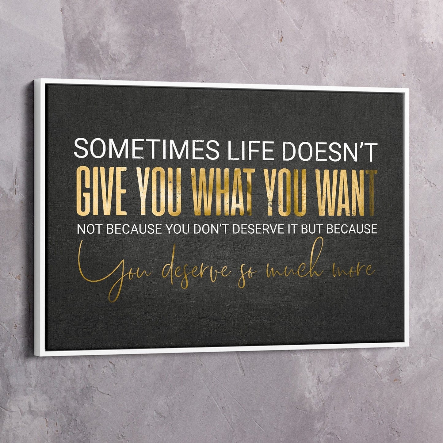 Sometimes Life Doesn't Wall Art | Inspirational Wall Art Motivational Wall Art Quotes Office Art | Impaktiv Exclusive Canvas Art Landscape