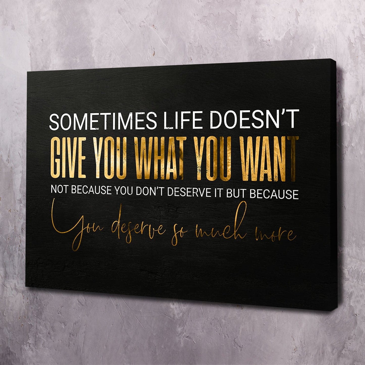 Sometimes Life Doesn't Wall Art | Inspirational Wall Art Motivational Wall Art Quotes Office Art | Impaktiv Exclusive Canvas Art Landscape