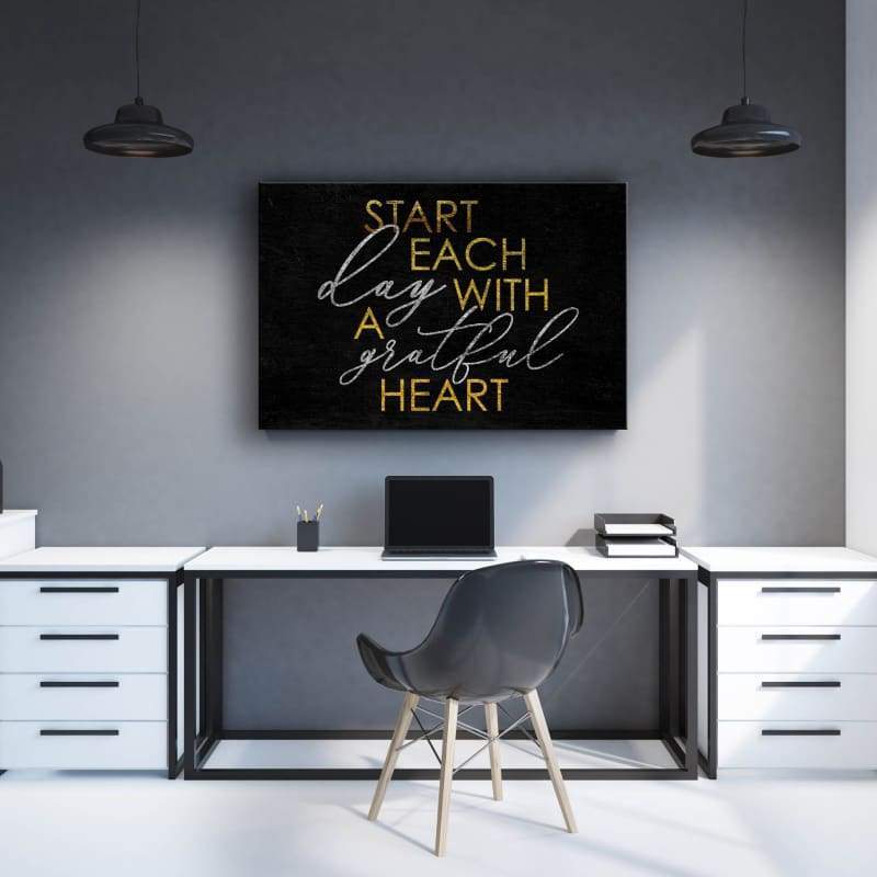 Start Day Wall Art | Inspirational Wall Art Motivational Wall Art Quotes Office Art | Impaktiv Exclusive Canvas Art Landscape