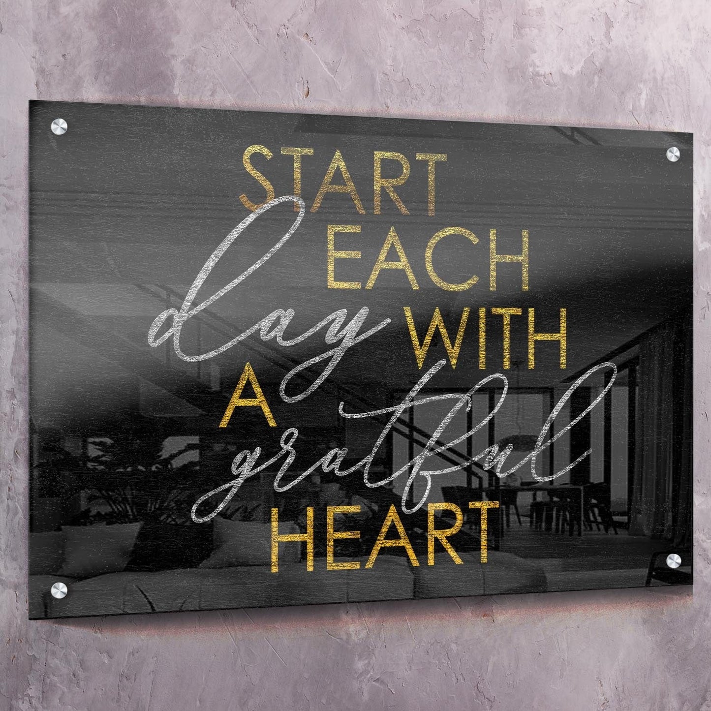 Start Day Wall Art | Inspirational Wall Art Motivational Wall Art Quotes Office Art | Impaktiv Exclusive Canvas Art Landscape
