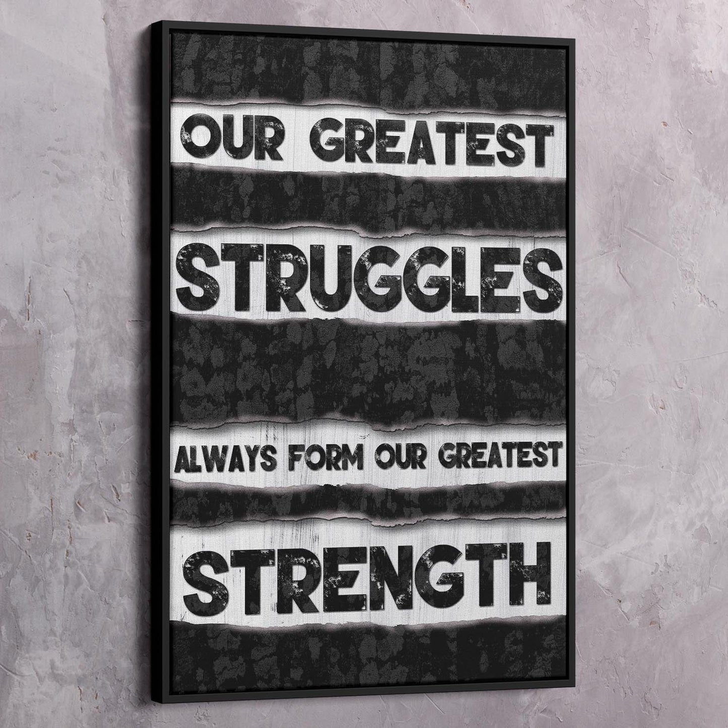 Strength Wall Art | Inspirational Wall Art Motivational Wall Art Quotes Office Art | Impaktiv Exclusive Canvas Art Portrait