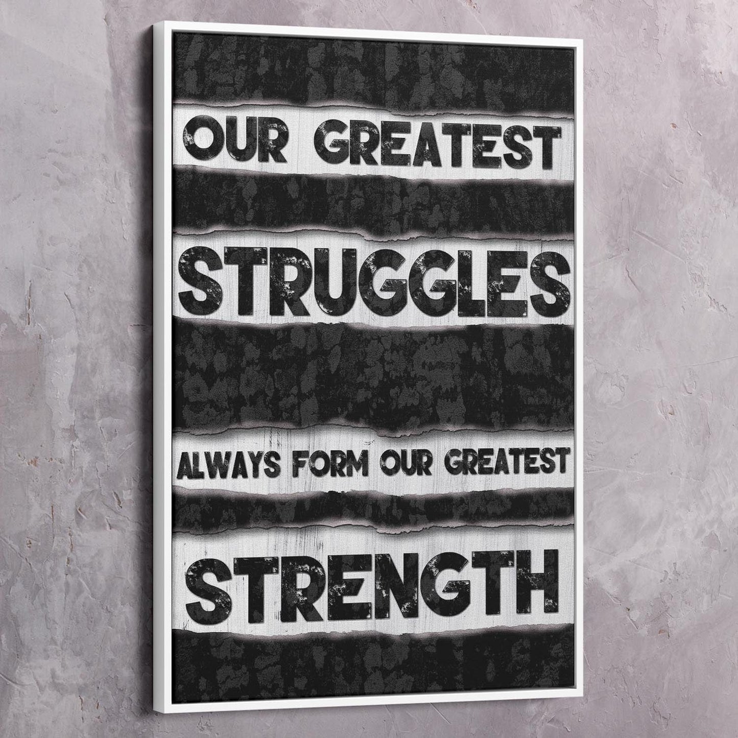 Strength Wall Art | Inspirational Wall Art Motivational Wall Art Quotes Office Art | Impaktiv Exclusive Canvas Art Portrait