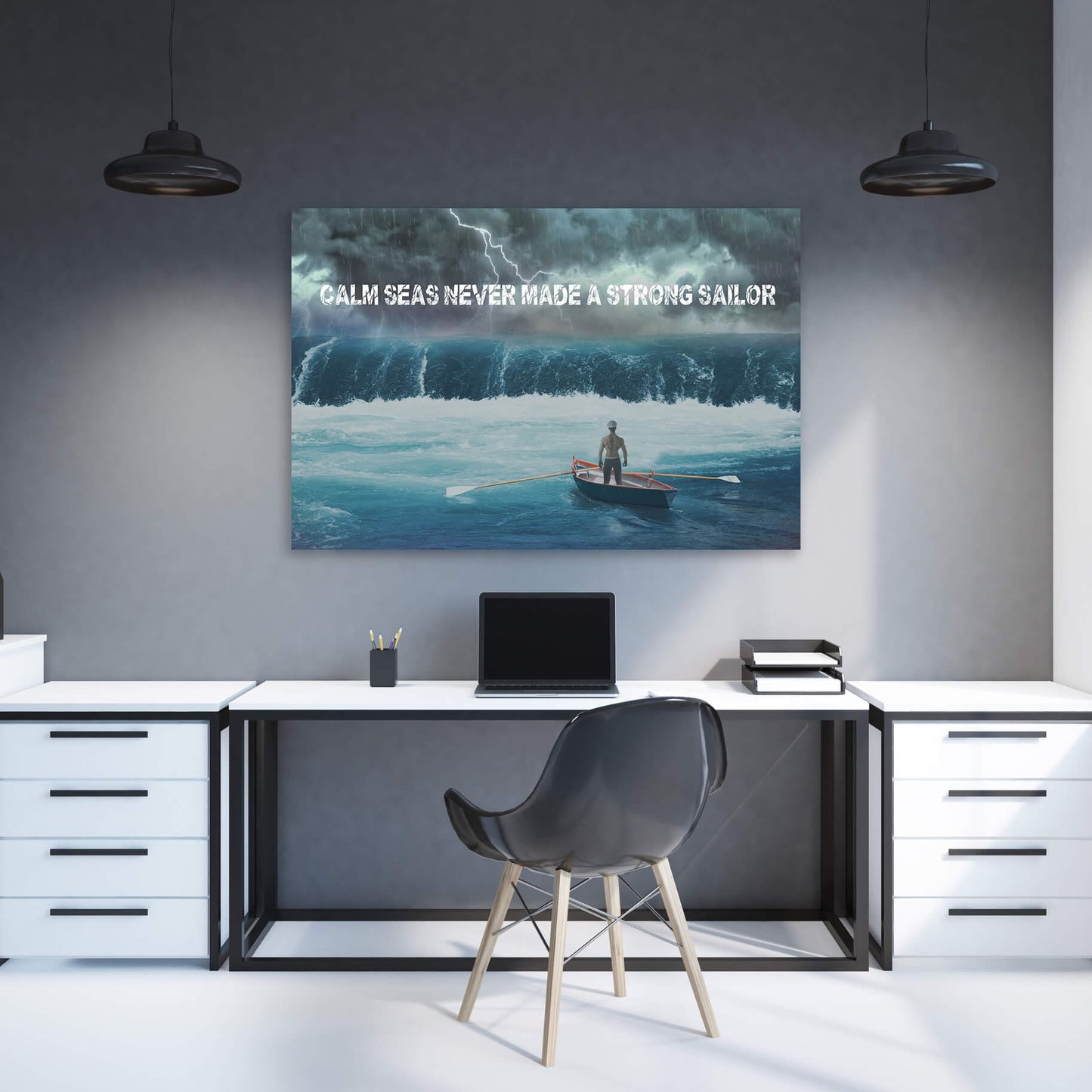 Strong Sailor Wall Art Wall Art | Inspirational Wall Art Motivational Wall Art Quotes Office Art | ImpaktArtist Exclusive Canvas Art Landscape