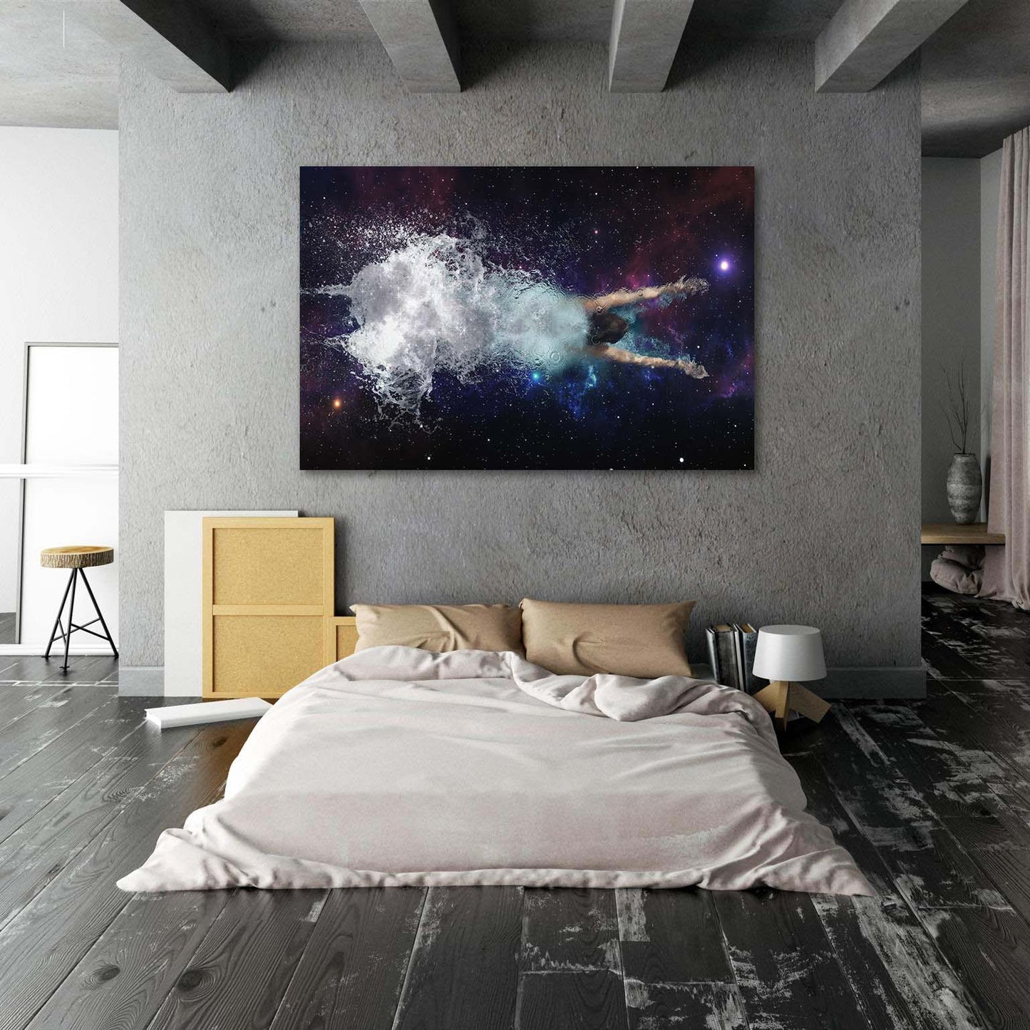Swimming in Stars Wall Art | Inspirational Wall Art Motivational Wall Art Quotes Office Art | Impaktiv Exclusive Canvas Art Landscape
