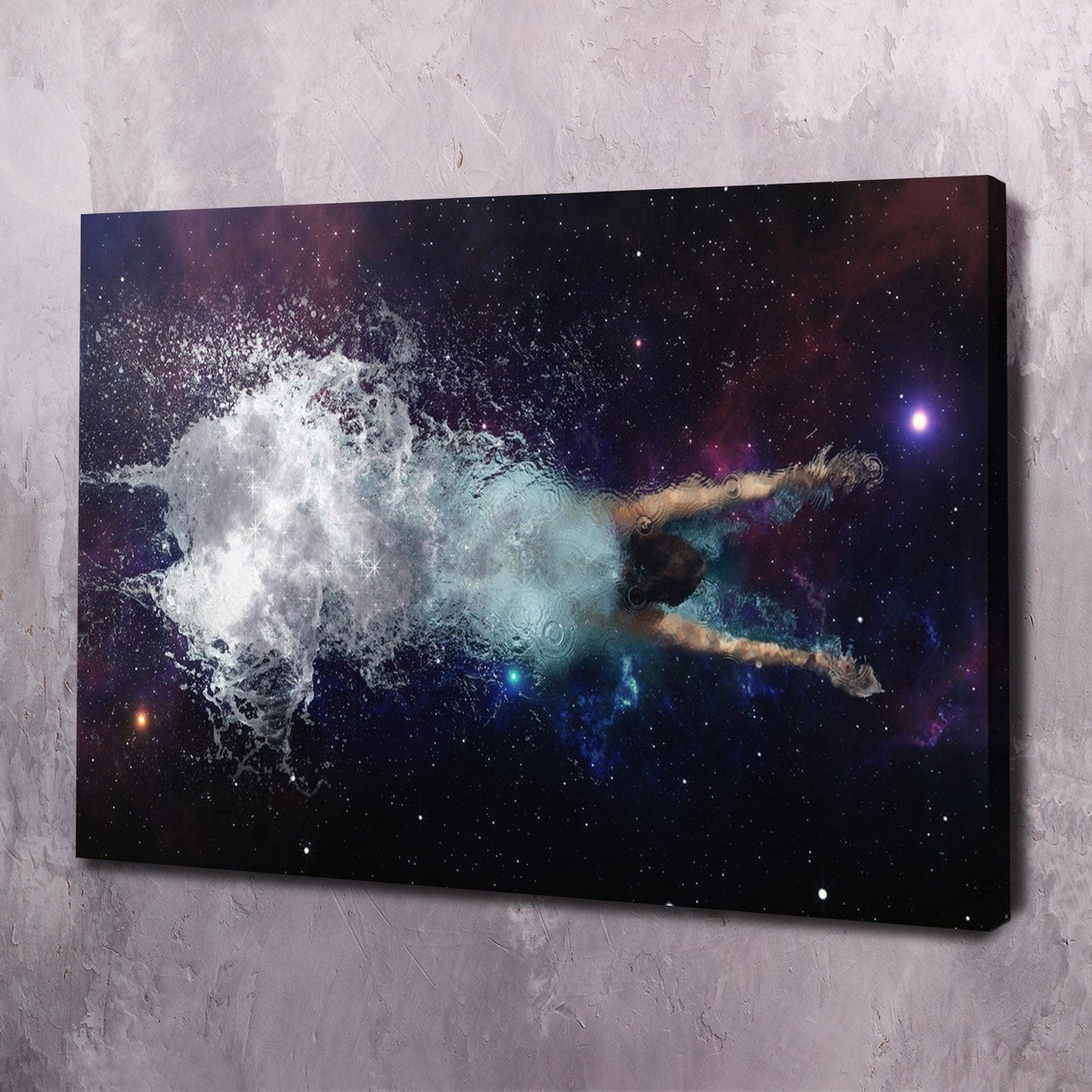 Swimming in Stars Wall Art | Inspirational Wall Art Motivational Wall Art Quotes Office Art | Impaktiv Exclusive Canvas Art Landscape