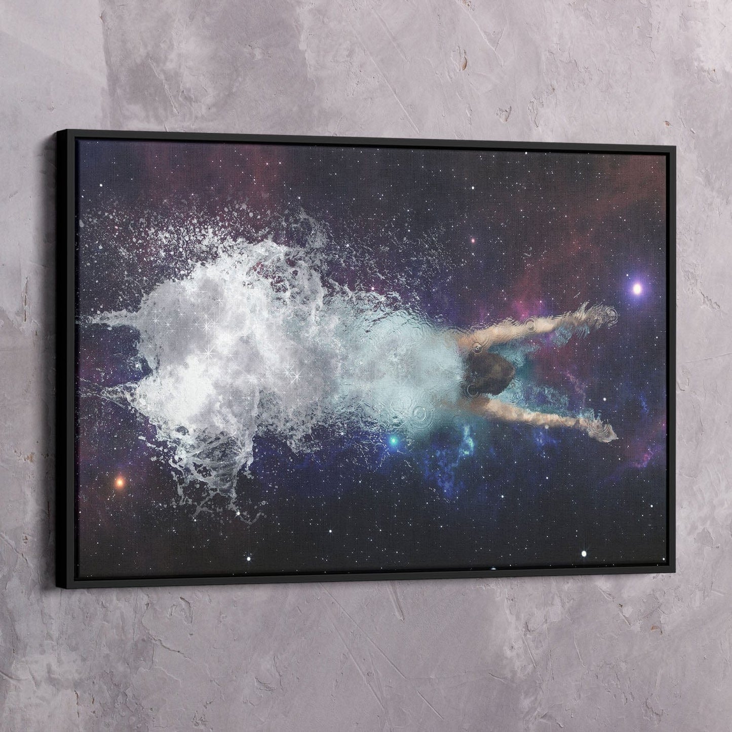 Swimming in Stars Wall Art | Inspirational Wall Art Motivational Wall Art Quotes Office Art | Impaktiv Exclusive Canvas Art Landscape