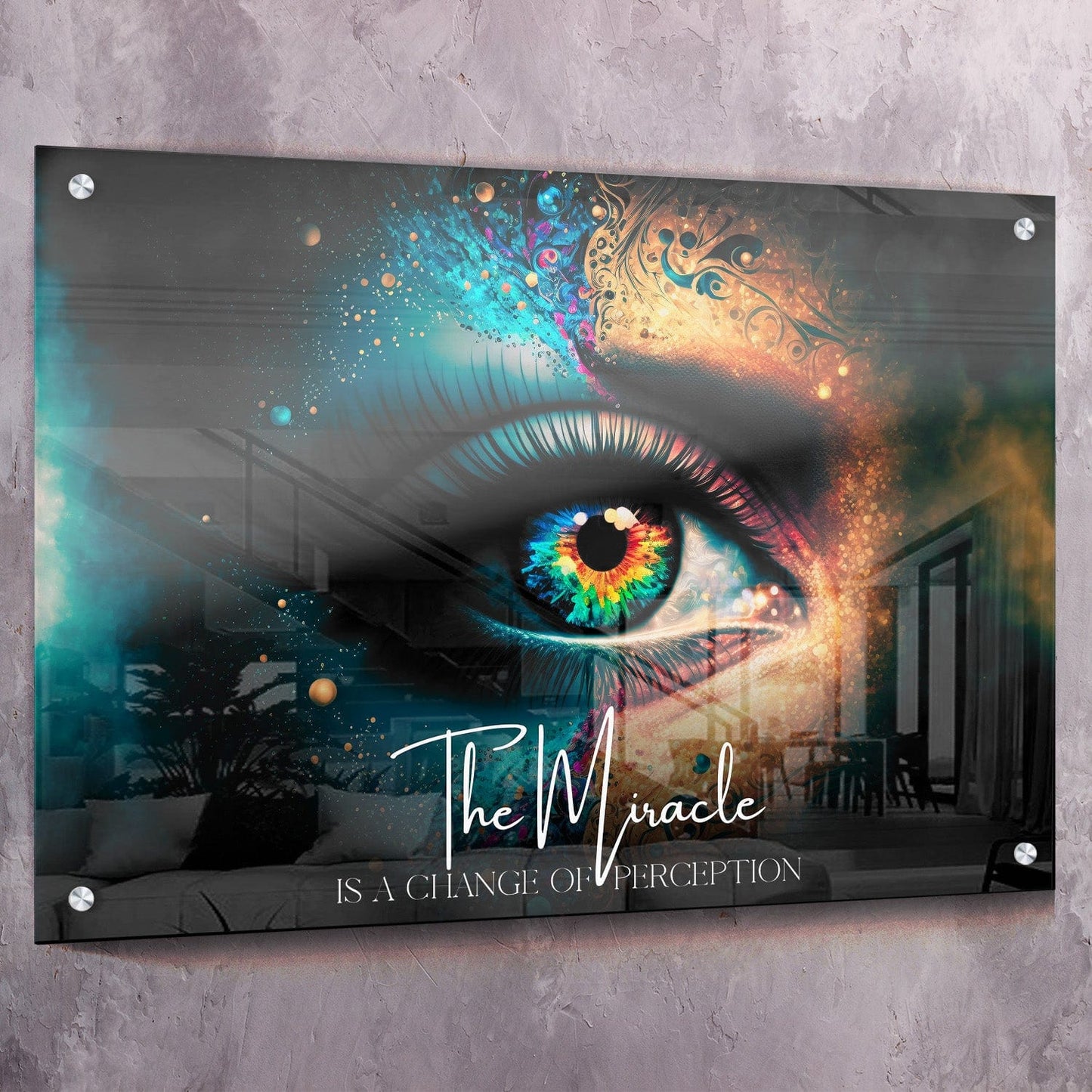The miracle is a change of perception - ACIM Wall Art | Inspirational Wall Art Motivational Wall Art Quotes Office Art | Impaktiv Exclusive Canvas Art Landscape