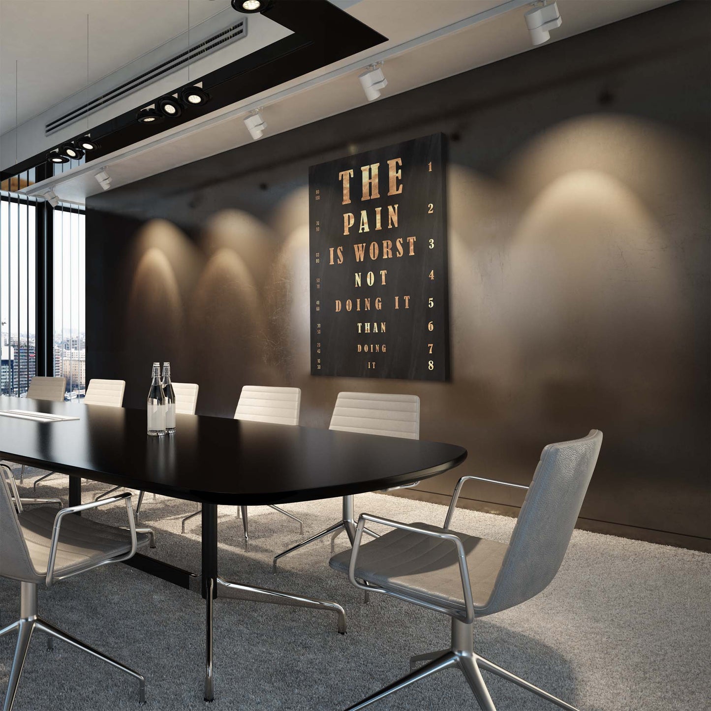 The Pain is Worst Wall Art | Inspirational Wall Art Motivational Wall Art Quotes Office Art | Impaktiv Exclusive Canvas Art Portrait