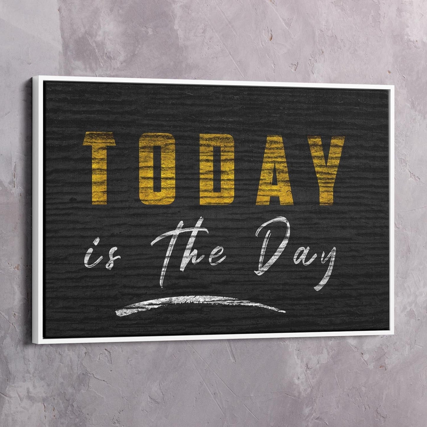 Today Is The Day Wall Art | Inspirational Wall Art Motivational Wall Art Quotes Office Art | Impaktiv Exclusive Canvas Art Landscape