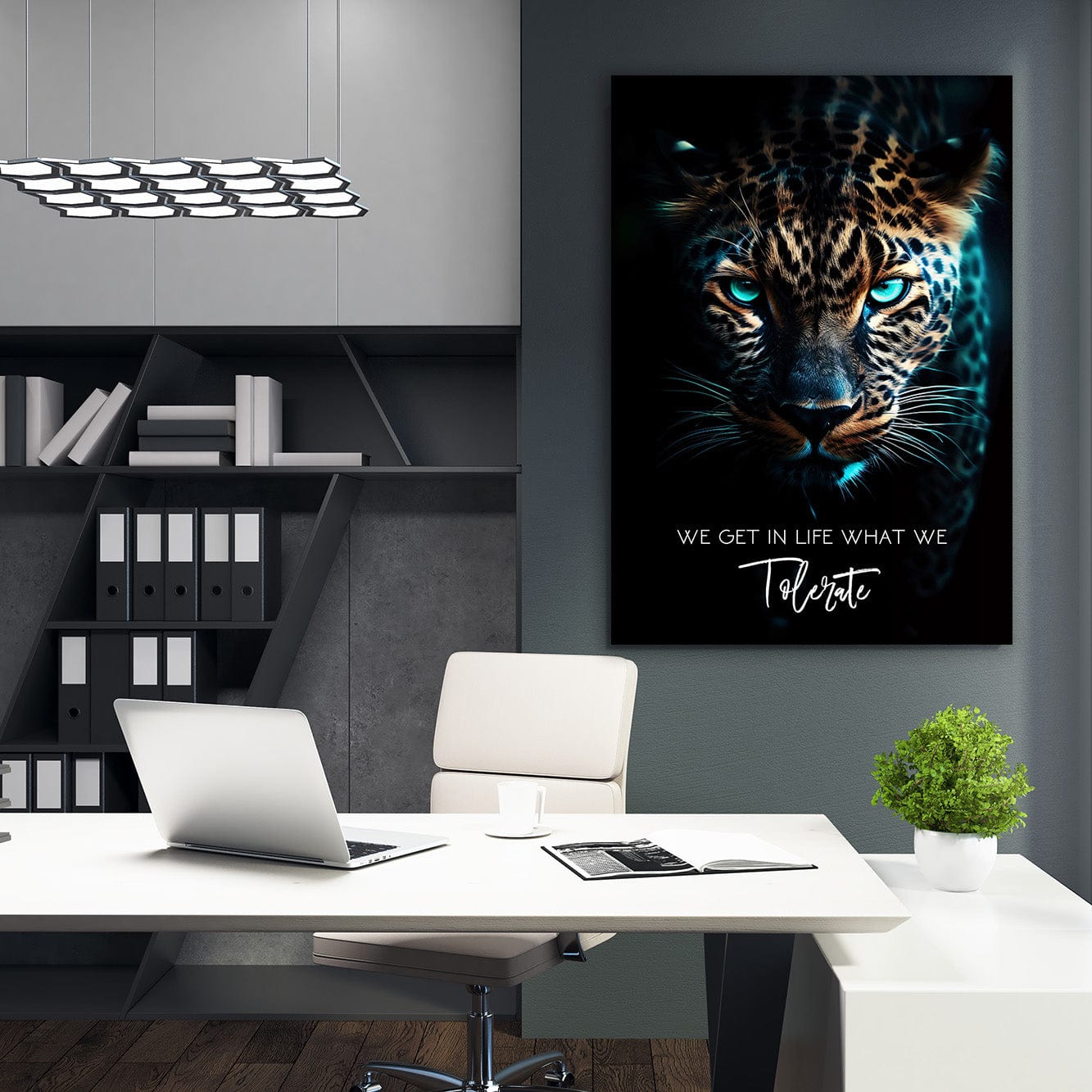 Unleash Your Inner Strength with Fierce Leopard Wall Art | Impaktiv Canvas Art Portrait