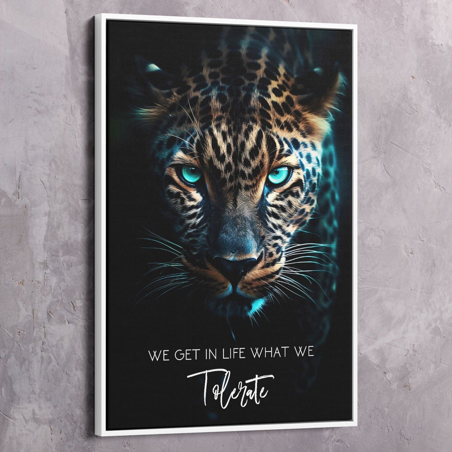 Unleash Your Inner Strength with Fierce Leopard Wall Art | Impaktiv Canvas Art Portrait