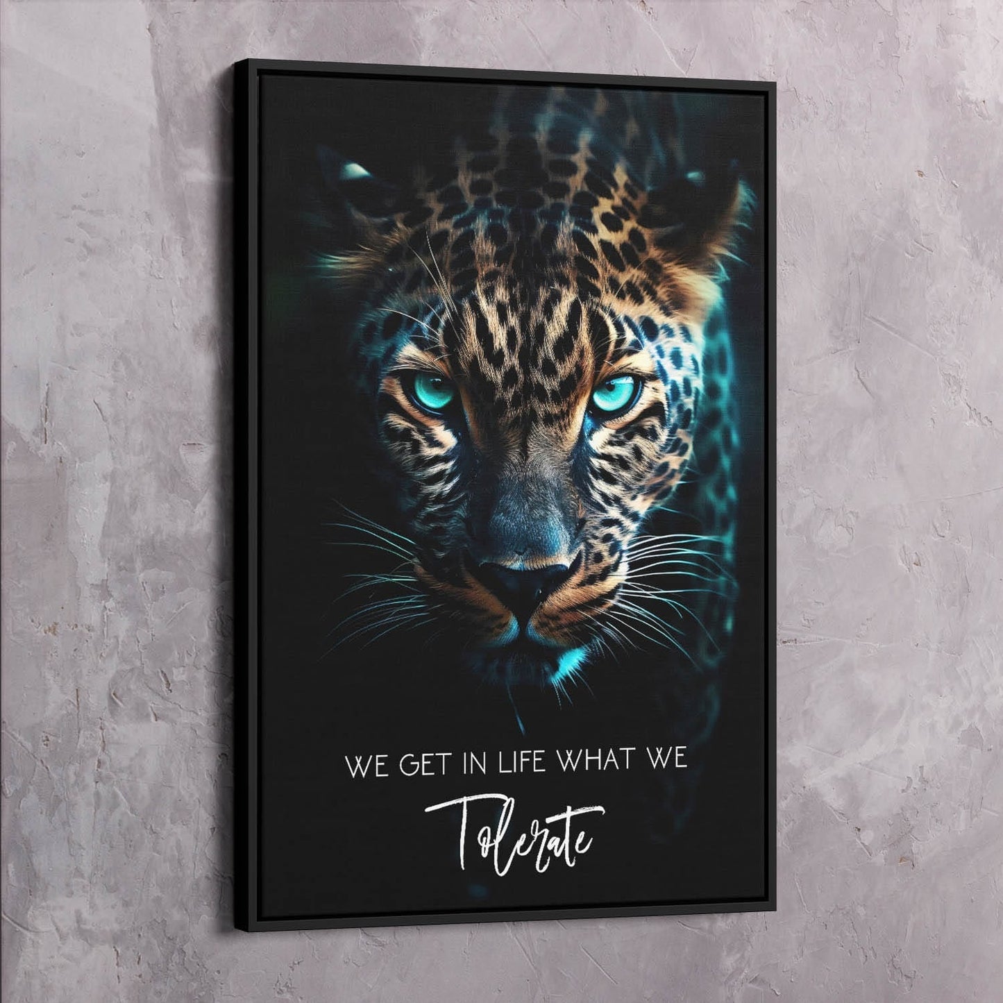 Unleash Your Inner Strength with Fierce Leopard Wall Art | Impaktiv Canvas Art Portrait