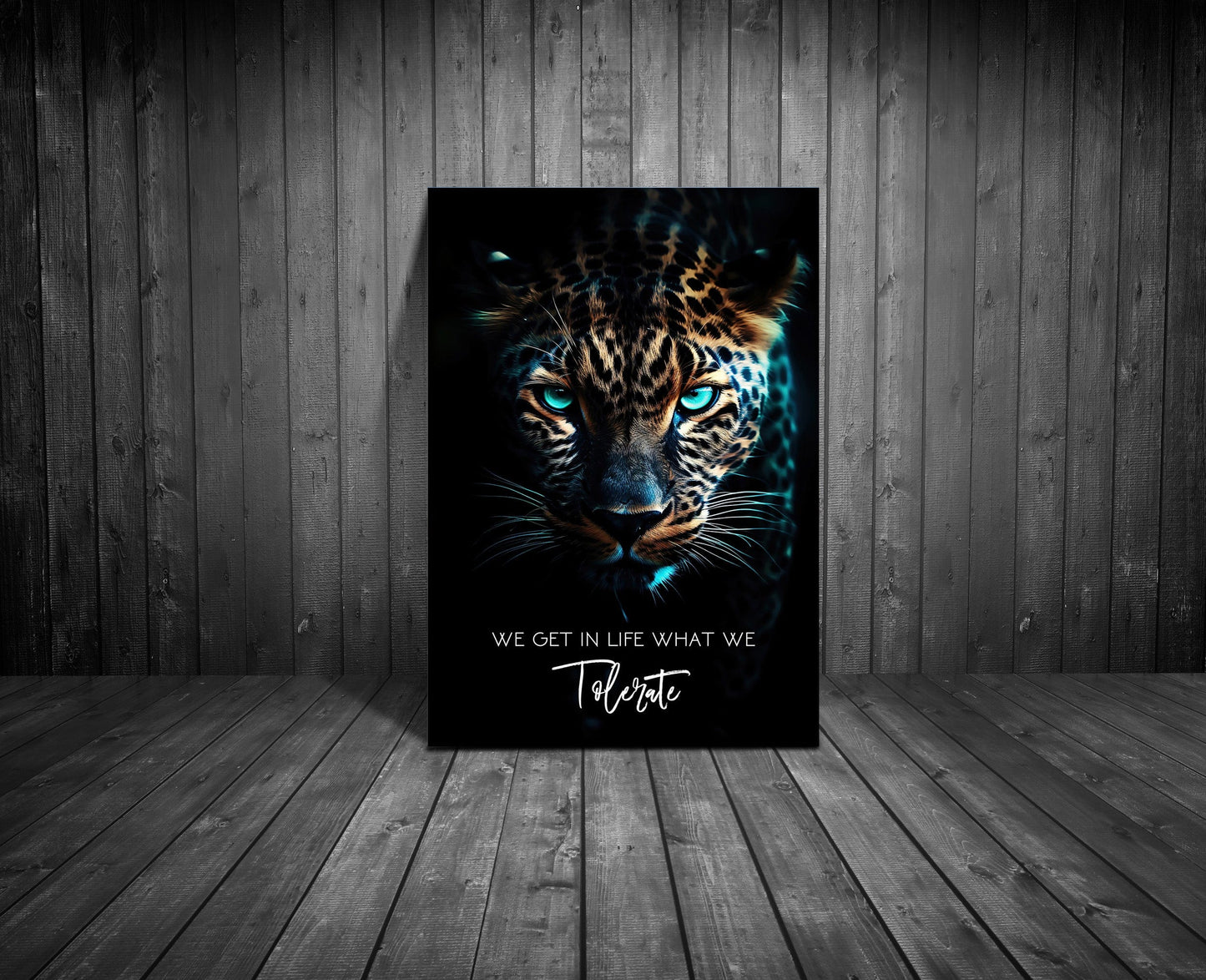 Unleash Your Inner Strength with Fierce Leopard Wall Art | Impaktiv Canvas Art Portrait