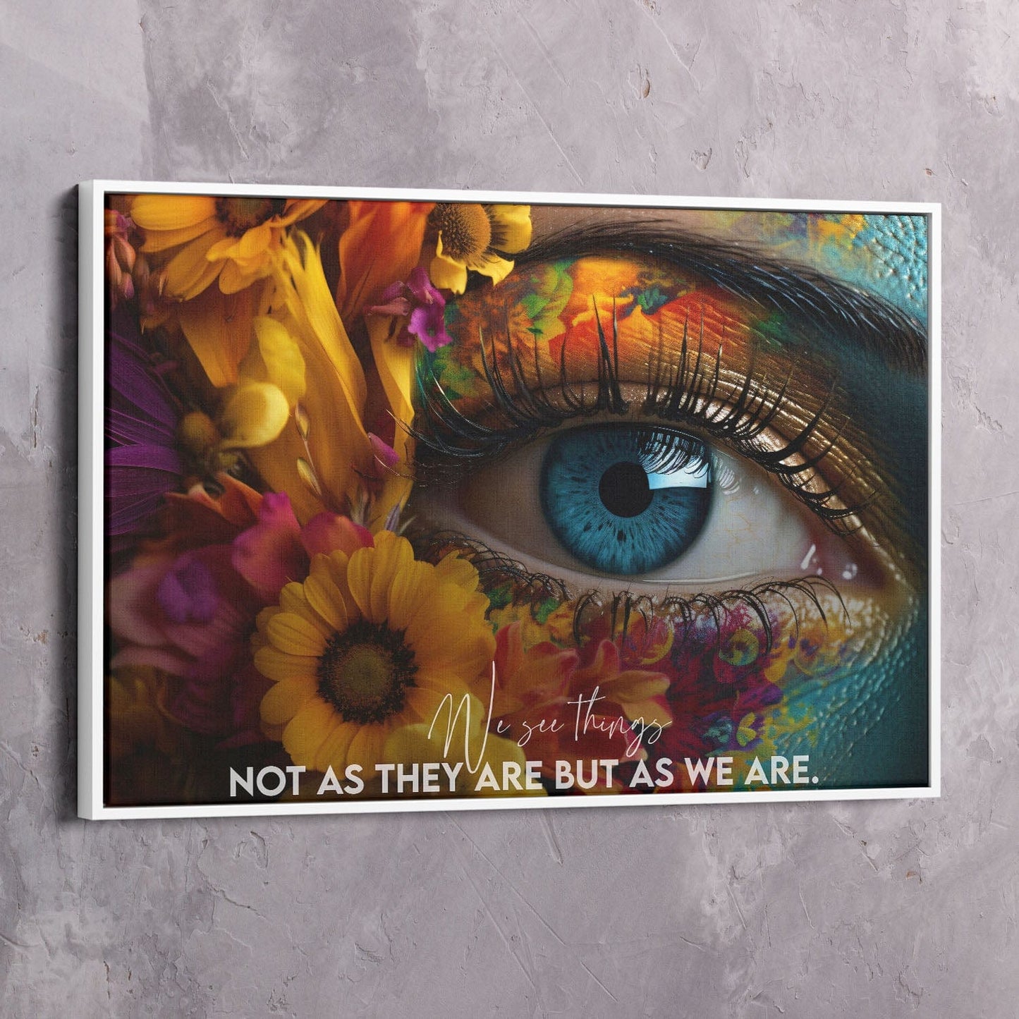 We See Things Not as They Are But as We Wall Art | Inspirational Wall Art Motivational Wall Art Quotes Office Art | Impaktiv Exclusive Canvas Art Landscape