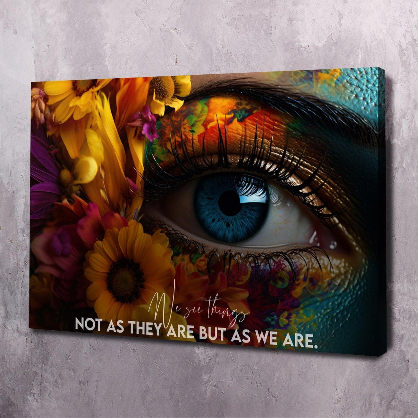 We See Things Not as They Are But as We Wall Art | Inspirational Wall Art Motivational Wall Art Quotes Office Art | Impaktiv Exclusive Canvas Art Landscape
