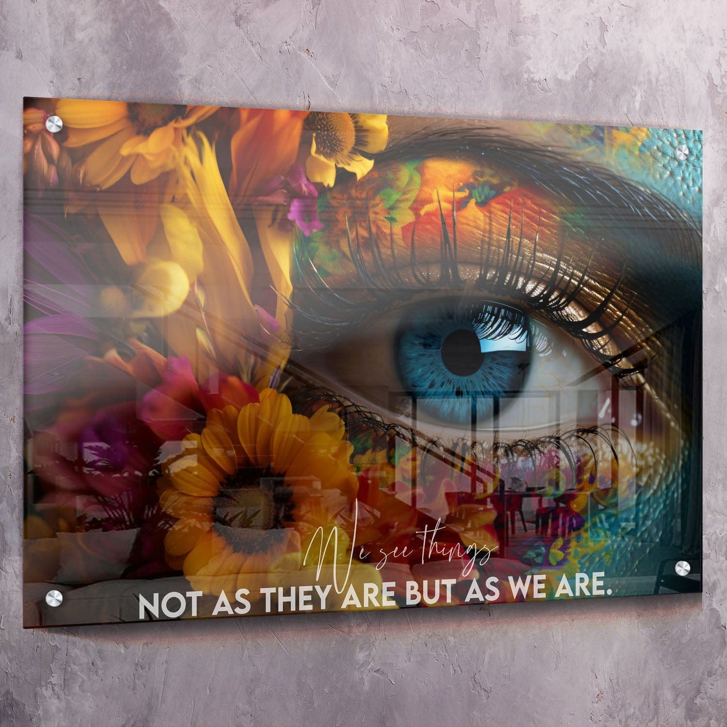 We See Things Not as They Are But as We Wall Art | Inspirational Wall Art Motivational Wall Art Quotes Office Art | Impaktiv Exclusive Canvas Art Landscape