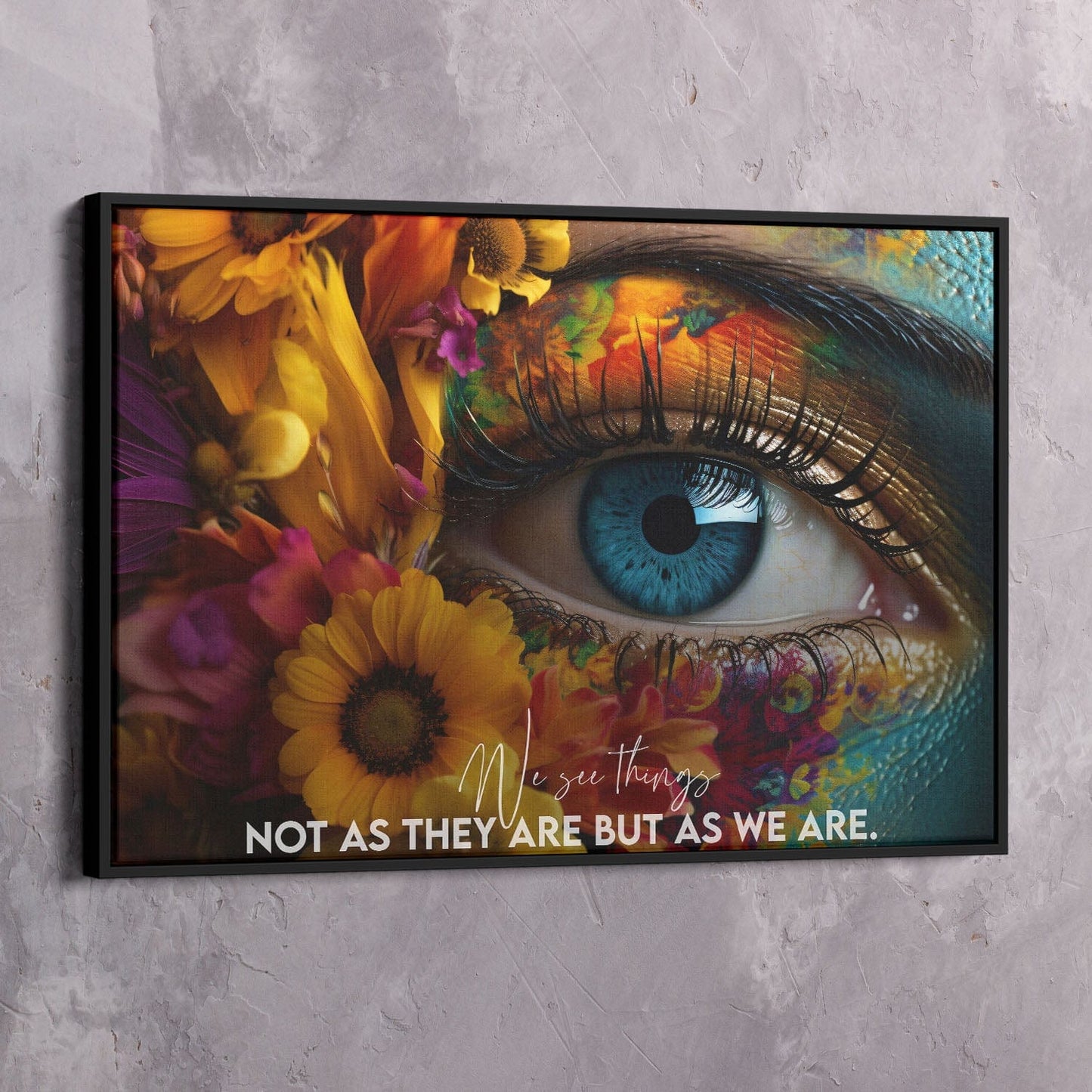 We See Things Not as They Are But as We Wall Art | Inspirational Wall Art Motivational Wall Art Quotes Office Art | Impaktiv Exclusive Canvas Art Landscape