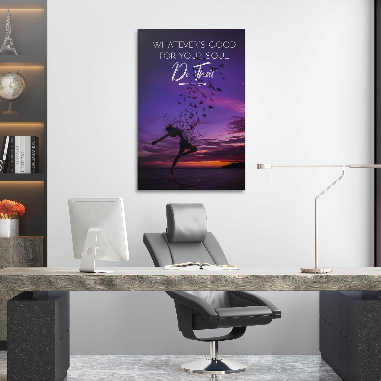Whatever's Good for Your Soul Wall Art | Inspirational Wall Art Motivational Wall Art Quotes Office Art | Impaktiv Exclusive Canvas Art Portrait