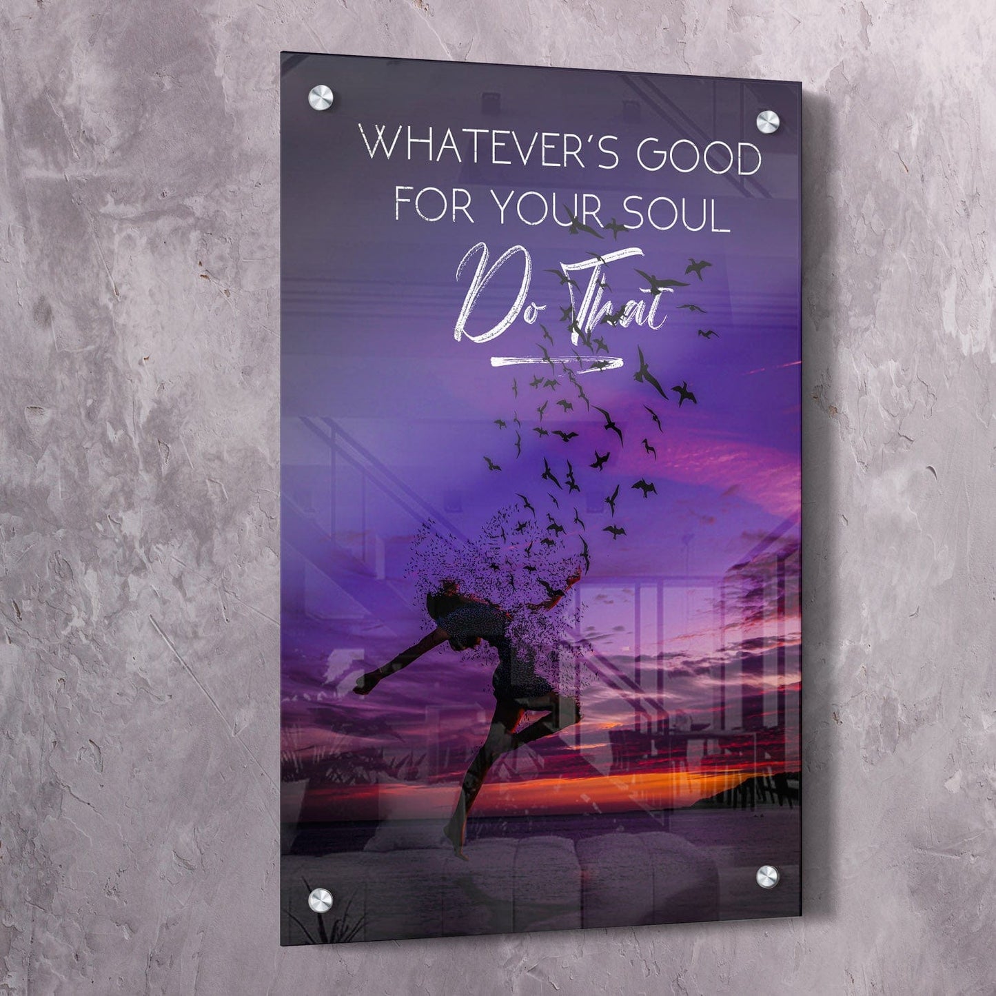 Whatever's Good for Your Soul Wall Art | Inspirational Wall Art Motivational Wall Art Quotes Office Art | Impaktiv Exclusive Canvas Art Portrait