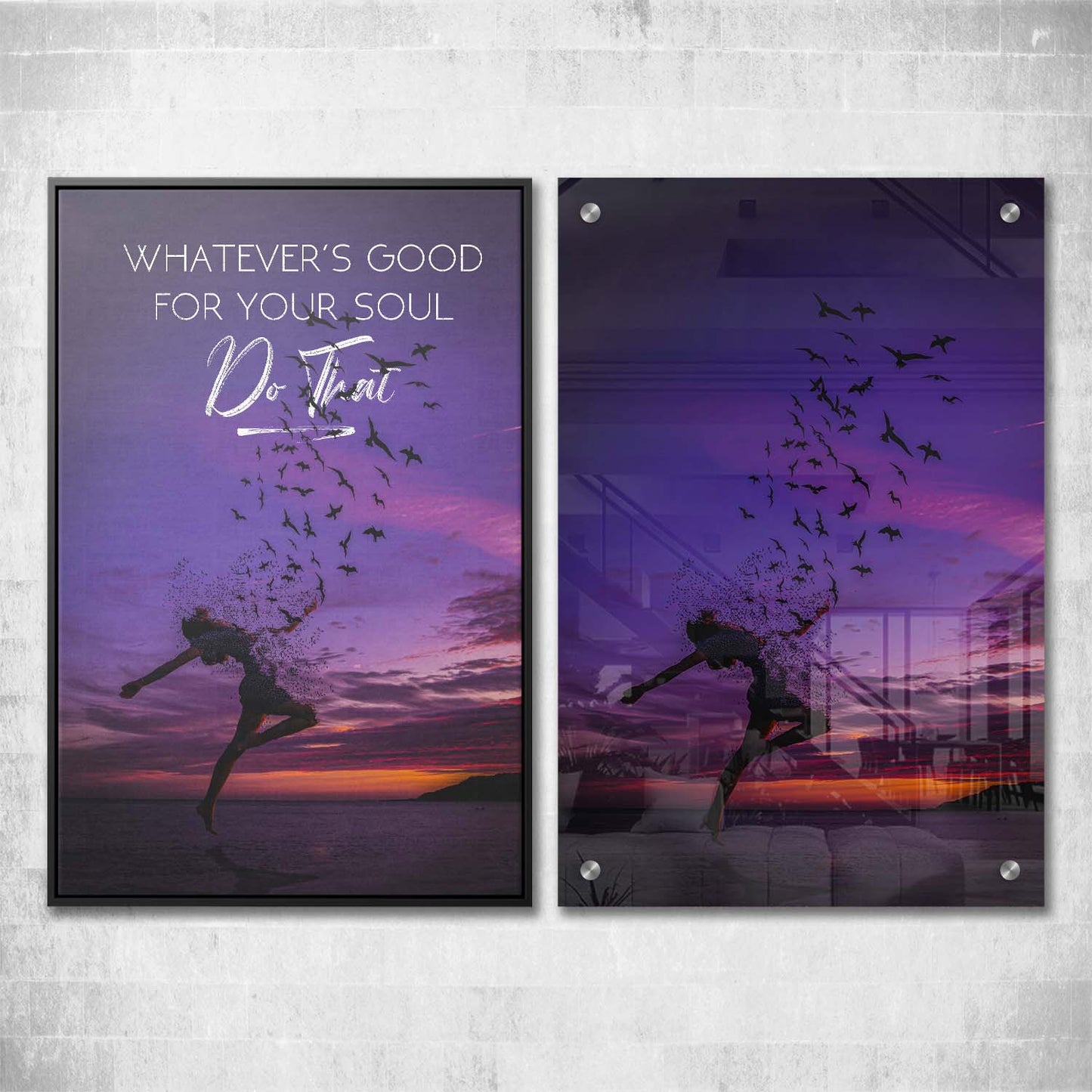 Whatever's Good for Your Soul Wall Art | Inspirational Wall Art Motivational Wall Art Quotes Office Art | Impaktiv Exclusive Canvas Art Portrait