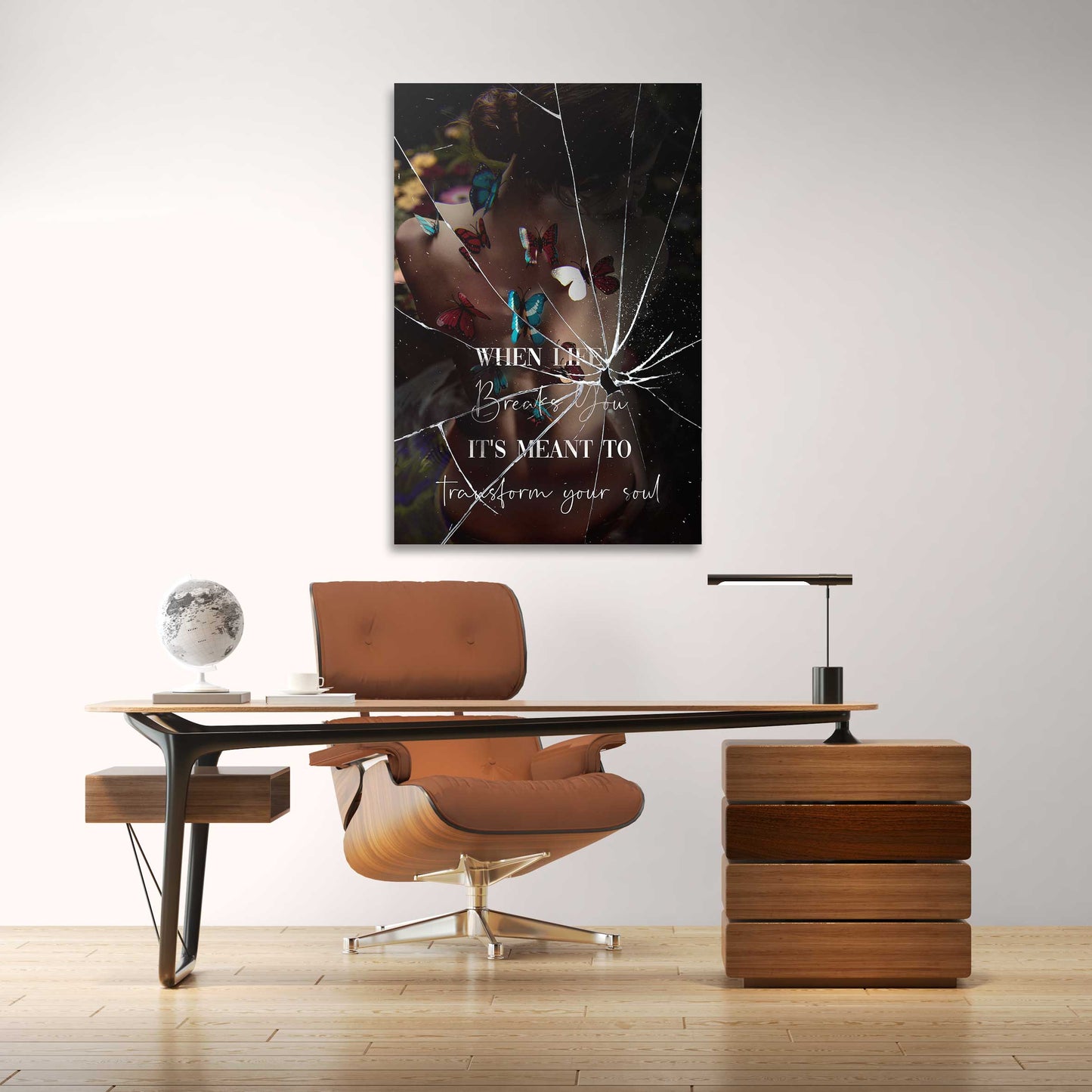 When Life Breaks You Wall Art | Inspirational Wall Art Motivational Wall Art Quotes Office Art | Impaktiv Exclusive Canvas Art Portrait