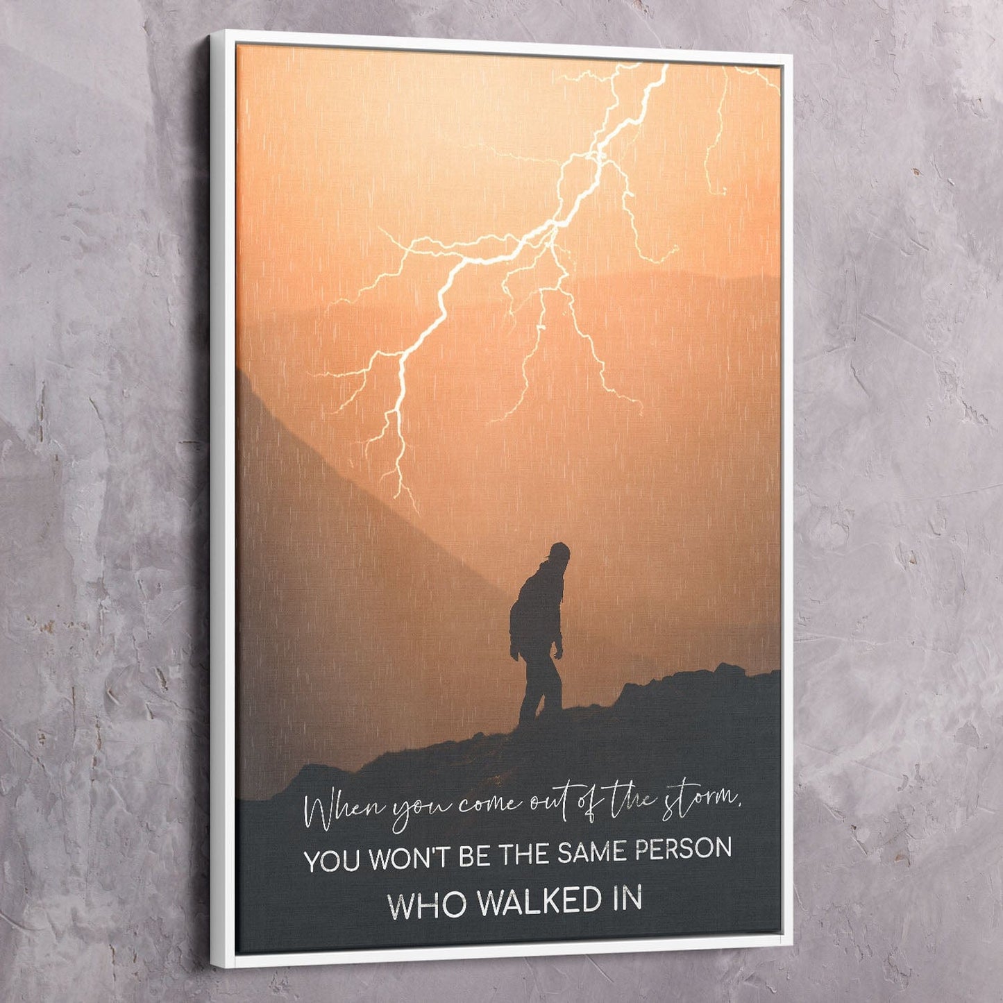 When You Come Out of The Storm Wall Art | Inspirational Wall Art Motivational Wall Art Quotes Office Art | Impaktiv Exclusive Canvas Art Portrait