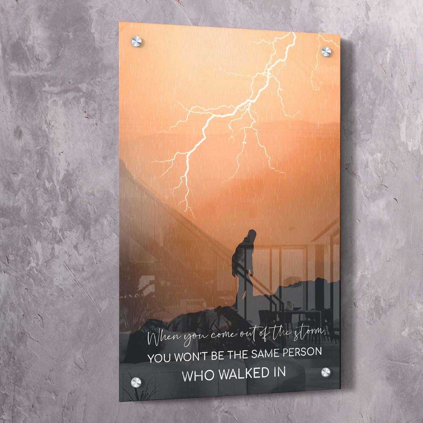 When You Come Out of The Storm Wall Art | Inspirational Wall Art Motivational Wall Art Quotes Office Art | Impaktiv Exclusive Canvas Art Portrait