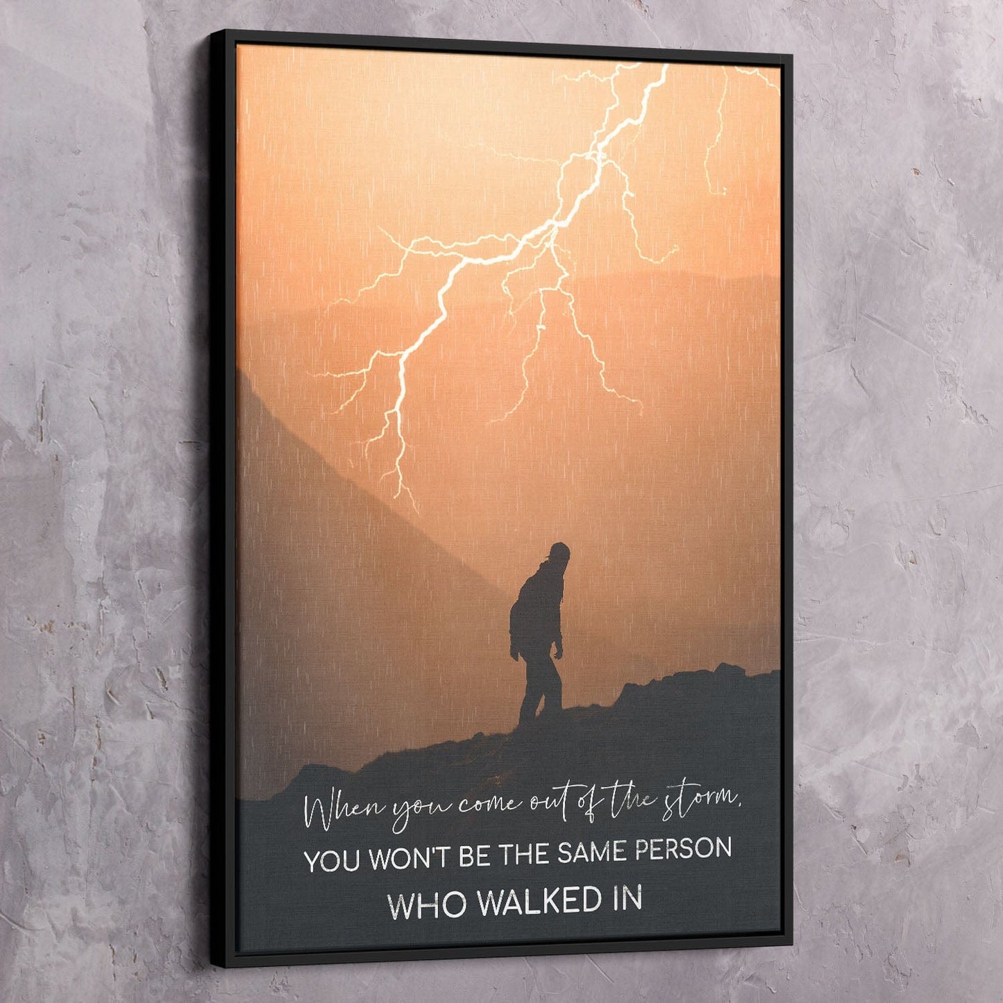 When You Come Out of The Storm Wall Art | Inspirational Wall Art Motivational Wall Art Quotes Office Art | Impaktiv Exclusive Canvas Art Portrait