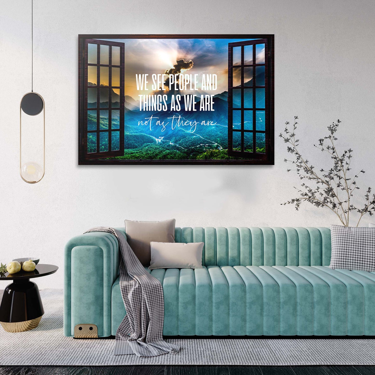 Window See as We Are Wall Art | Inspirational Wall Art Motivational Wall Art Quotes Office Art | Impaktiv Exclusive Canvas Art Landscape