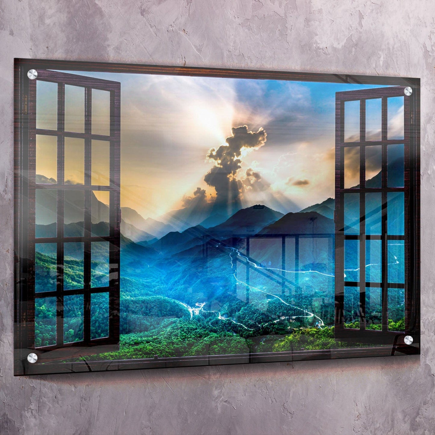 Window See as We Are Wall Art | Inspirational Wall Art Motivational Wall Art Quotes Office Art | Impaktiv Exclusive Canvas Art Landscape
