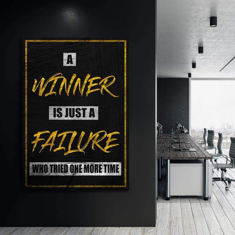 Winner Wall Art | Inspirational Wall Art Motivational Wall Art Quotes Office Art | Impaktiv Exclusive Canvas Art Portrait