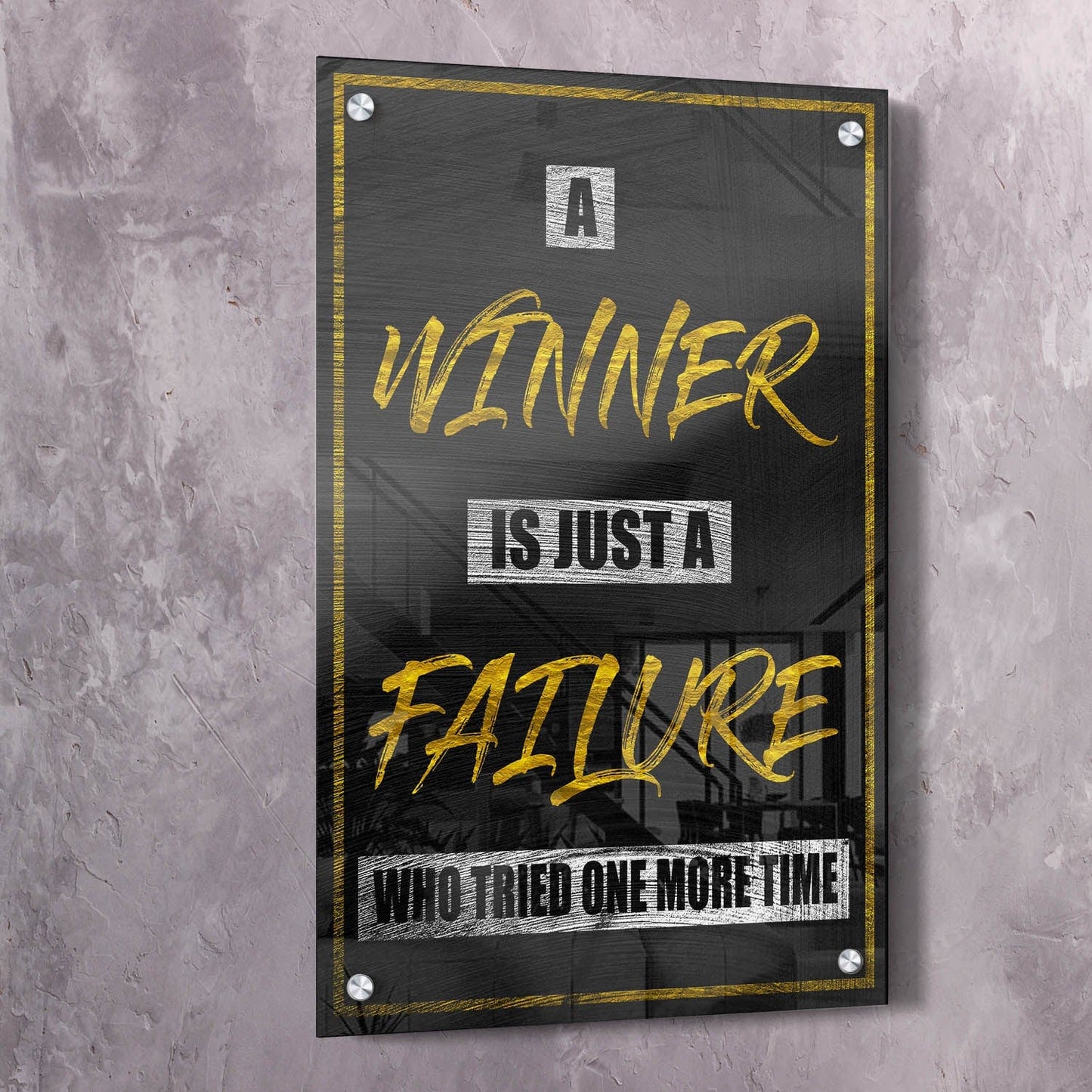 Winner Wall Art | Inspirational Wall Art Motivational Wall Art Quotes Office Art | Impaktiv Exclusive Canvas Art Portrait