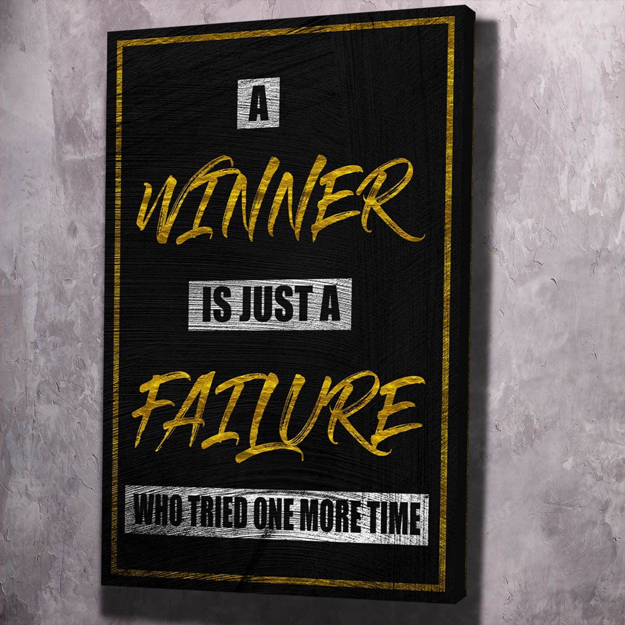 Winner Wall Art | Inspirational Wall Art Motivational Wall Art Quotes Office Art | Impaktiv Exclusive Canvas Art Portrait