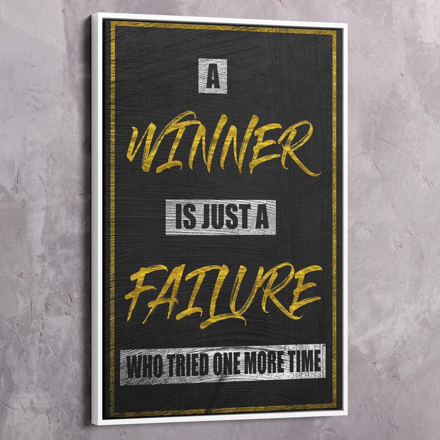 Winner Wall Art | Inspirational Wall Art Motivational Wall Art Quotes Office Art | Impaktiv Exclusive Canvas Art Portrait