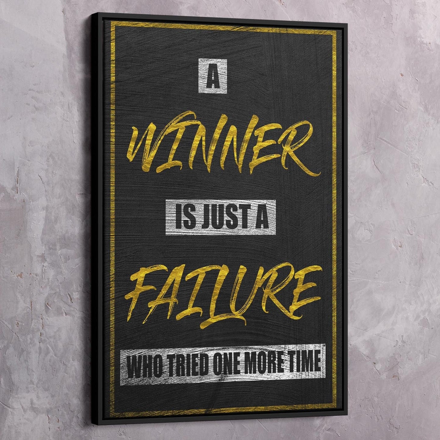 Winner Wall Art | Inspirational Wall Art Motivational Wall Art Quotes Office Art | Impaktiv Exclusive Canvas Art Portrait