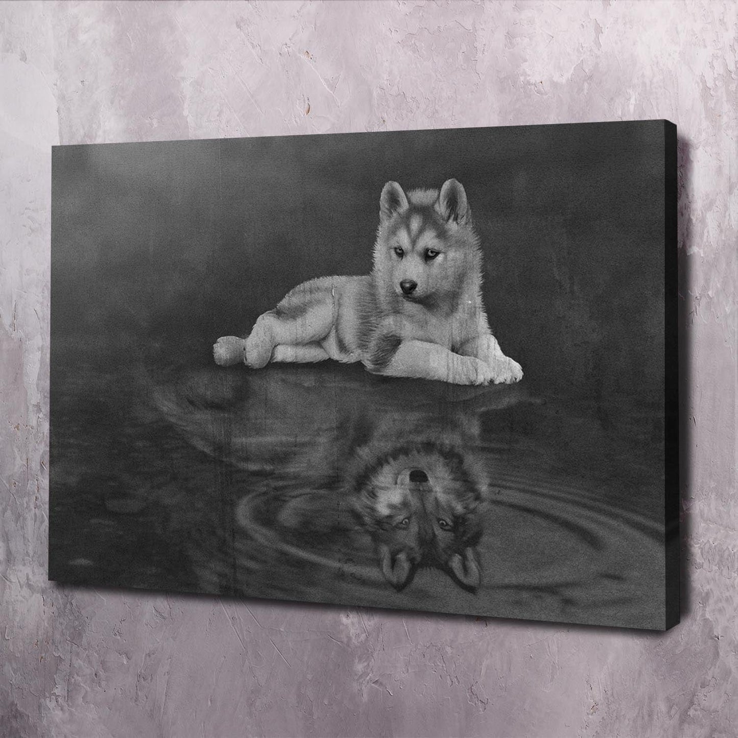 Wolf Reflection Wall Art | Inspirational Wall Art Motivational Wall Art Quotes Office Art | Impaktiv Exclusive Canvas Art Landscape