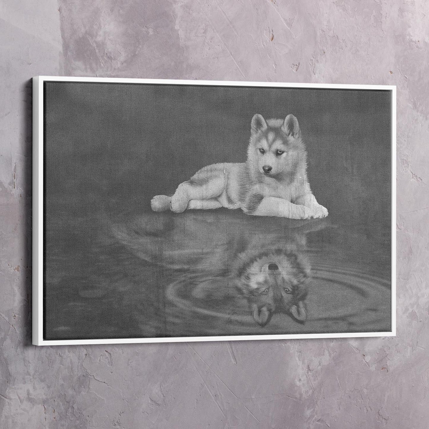 Wolf Reflection Wall Art | Inspirational Wall Art Motivational Wall Art Quotes Office Art | Impaktiv Exclusive Canvas Art Landscape