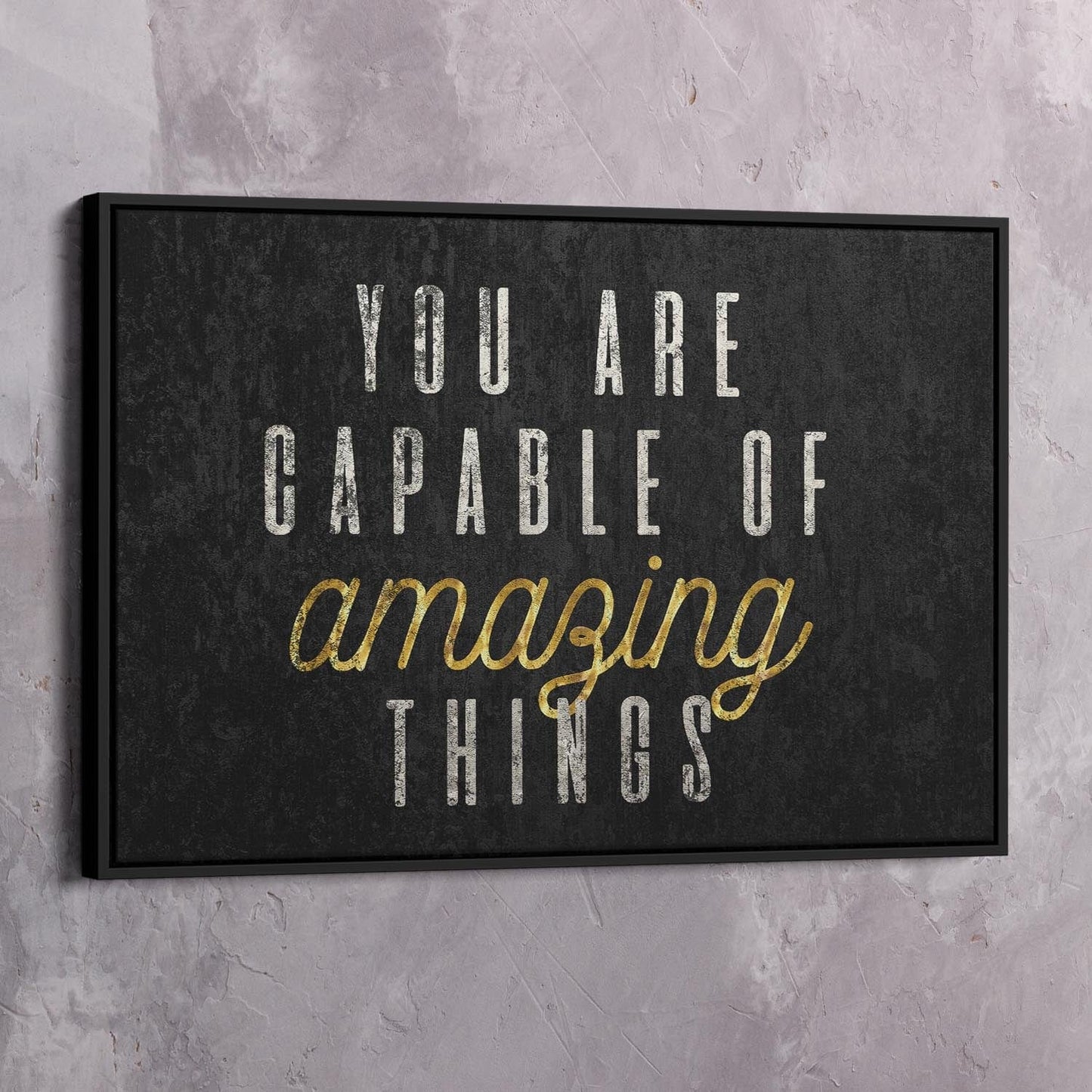 You Are Capable Wall Art | Inspirational Wall Art Motivational Wall Art Quotes Office Art | Impaktiv Exclusive Canvas Art Landscape