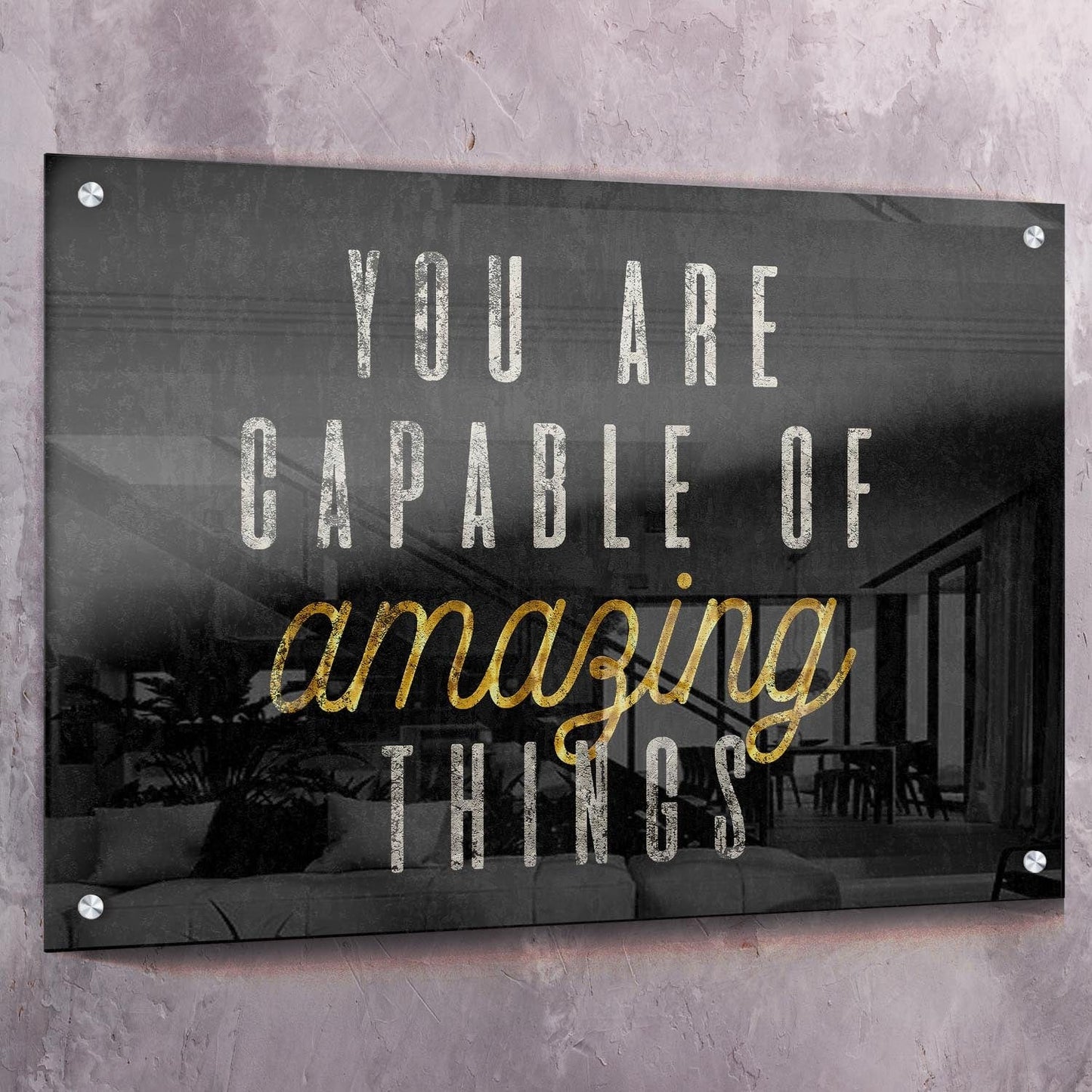 You Are Capable Wall Art | Inspirational Wall Art Motivational Wall Art Quotes Office Art | Impaktiv Exclusive Canvas Art Landscape