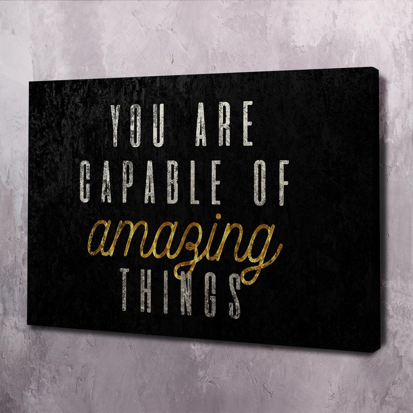 You Are Capable Wall Art | Inspirational Wall Art Motivational Wall Art Quotes Office Art | Impaktiv Exclusive Canvas Art Landscape