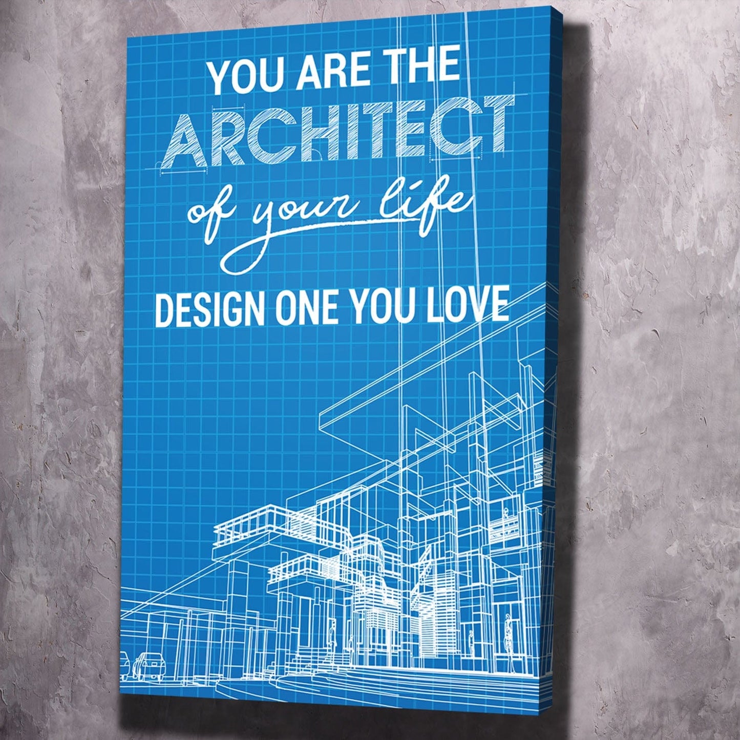 You Are The Architect of Tomorrow Wall Art | Inspirational Wall Art Motivational Wall Art Quotes Office Art | Impaktiv Exclusive Canvas Art Portrait