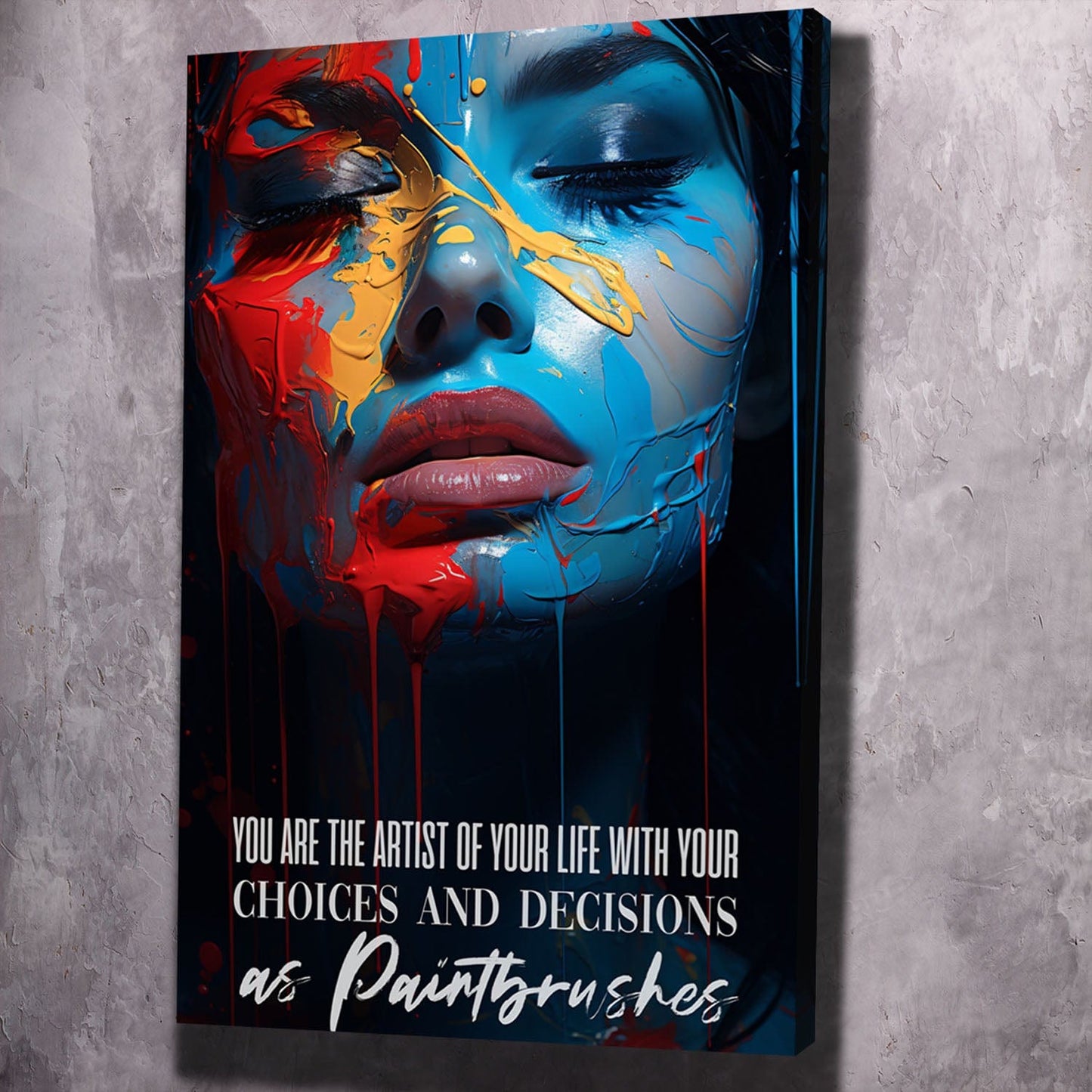 You are the artist of your life Wall Art | Inspirational Wall Art Motivational Wall Art Quotes Office Art | Impaktiv Exclusive Canvas Art Portrait