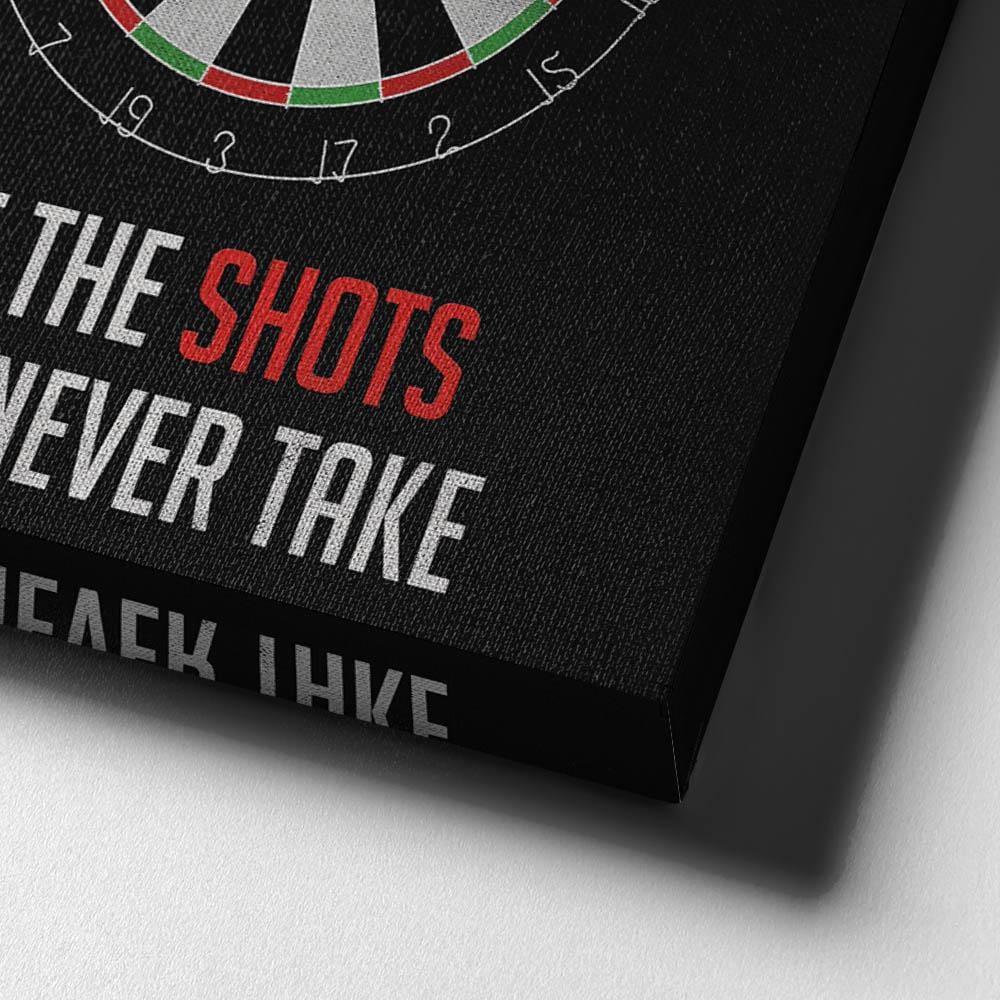 You Miss 100 Of The Shots Dartboard Wall Art | Inspirational Wall Art Motivational Wall Art Quotes Office Art | Impaktiv Exclusive Canvas Art Portrait