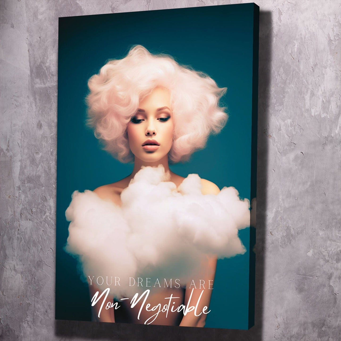 Your Dreams Are Non-Negotiable Wall Art | Inspirational Wall Art Motivational Wall Art Quotes Office Art | Impaktiv Exclusive Canvas Art Portrait