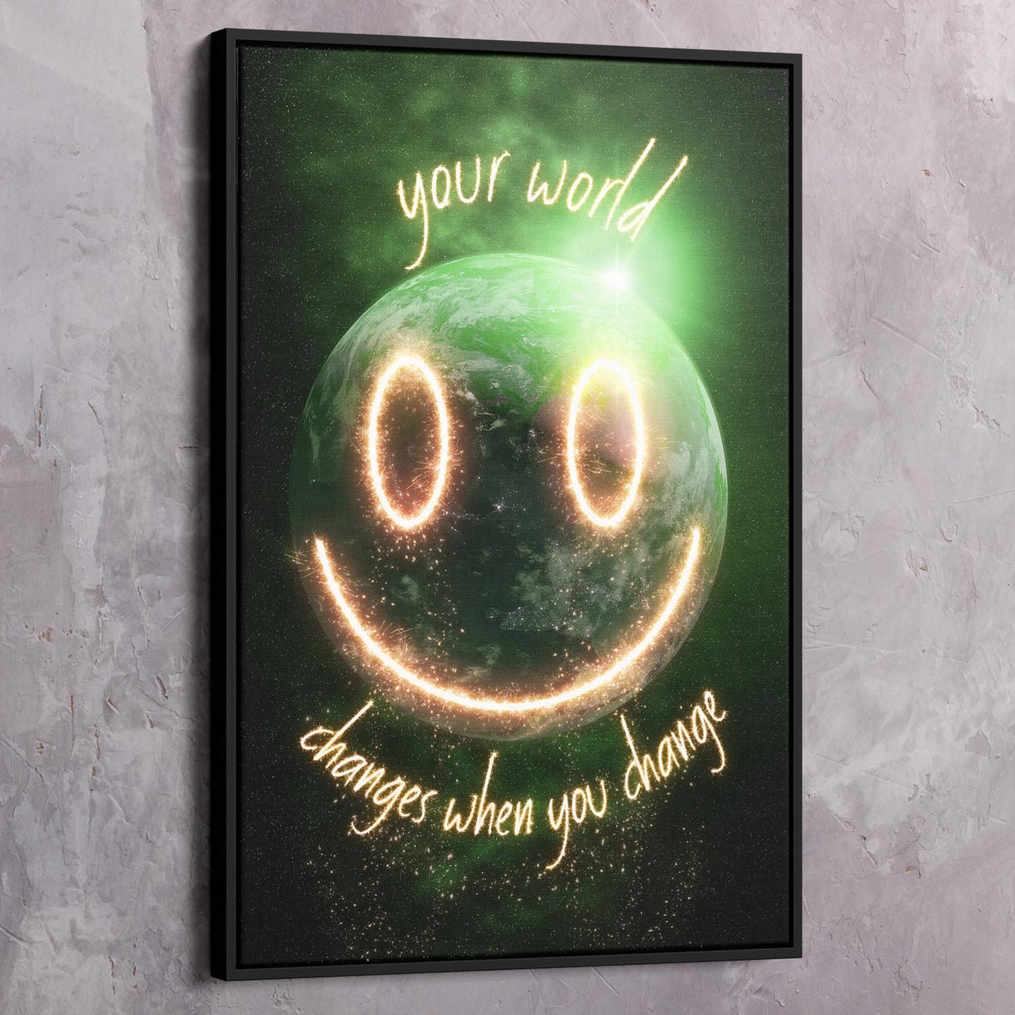 Your World Changes| Inspirational Wall Art Motivational Wall Art Quotes Office Art | Impaktiv Exclusive Canvas Art Portrait