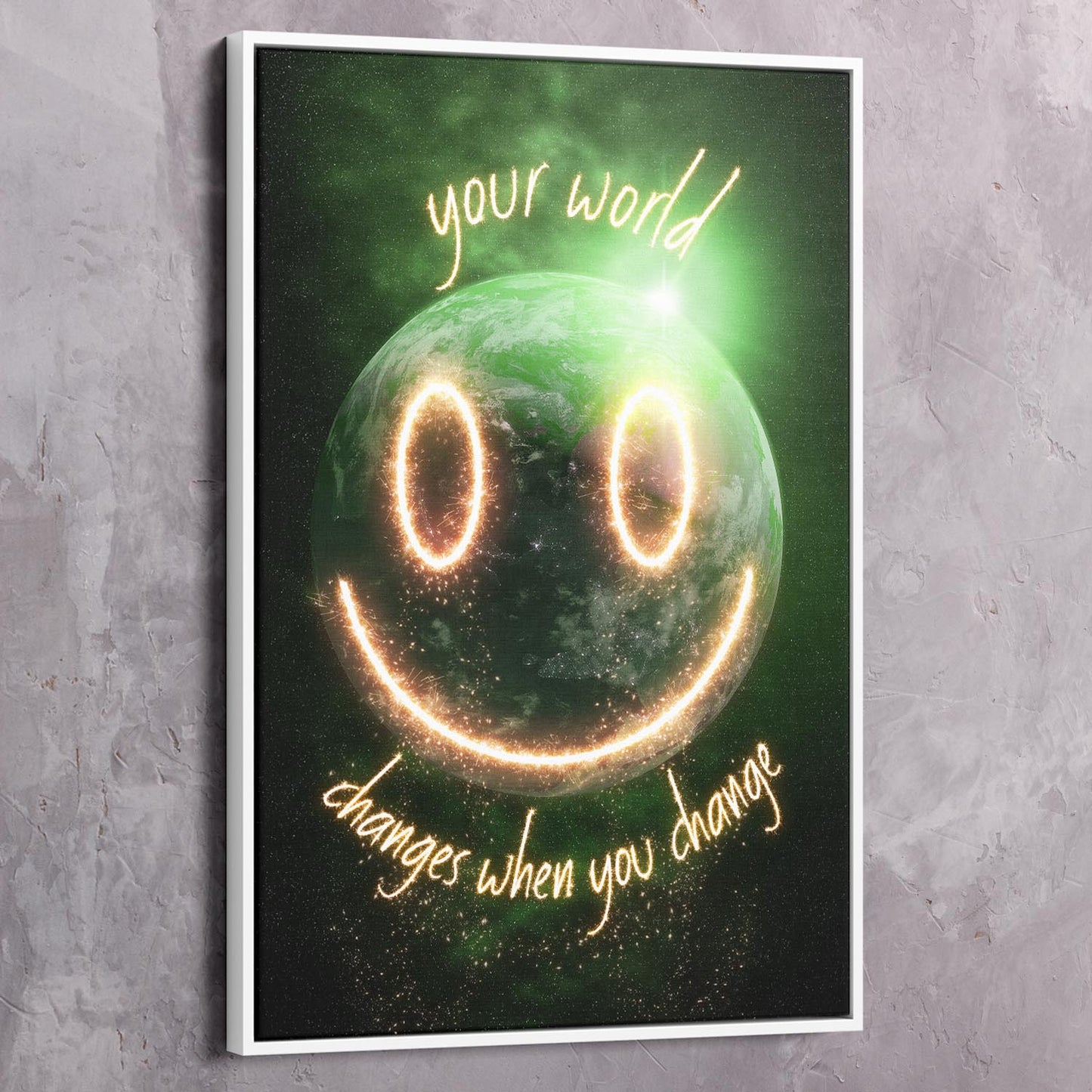 Your World Changes - Shop exclusive inspirational wall art, motivational wall art, office art, home office wall decor quotes, wall art quotes, office artwork, motivational art only at Impaktiv in canvas and acrylic formats.