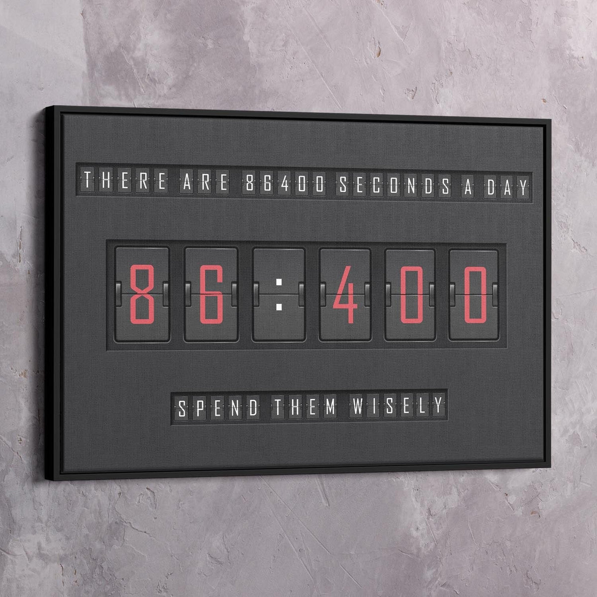 86400 Seconds in a Day Motivational Wall Art, alternate view by Impaktiv