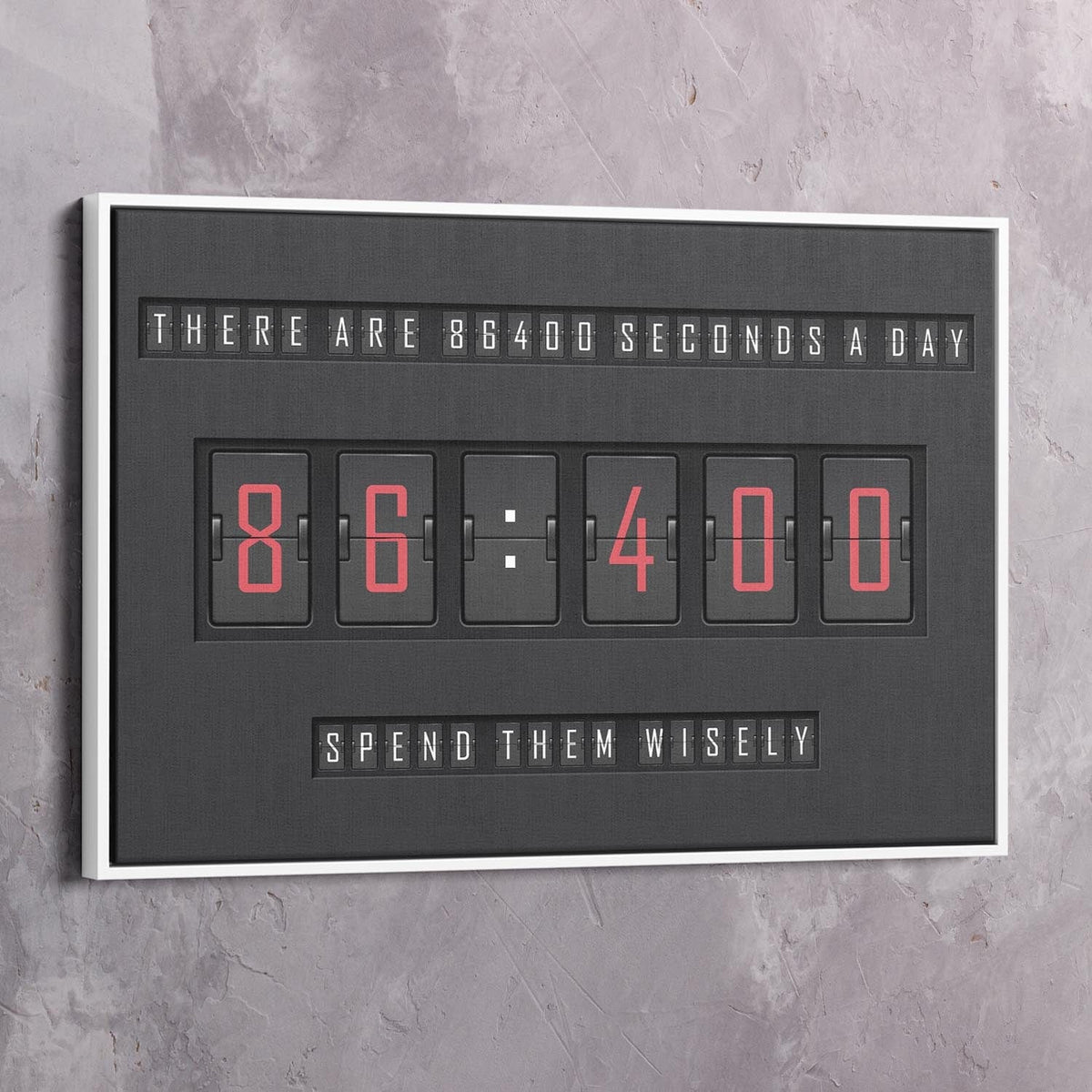 86400 Seconds in a Day Motivational Wall Art, alternate view by Impaktiv